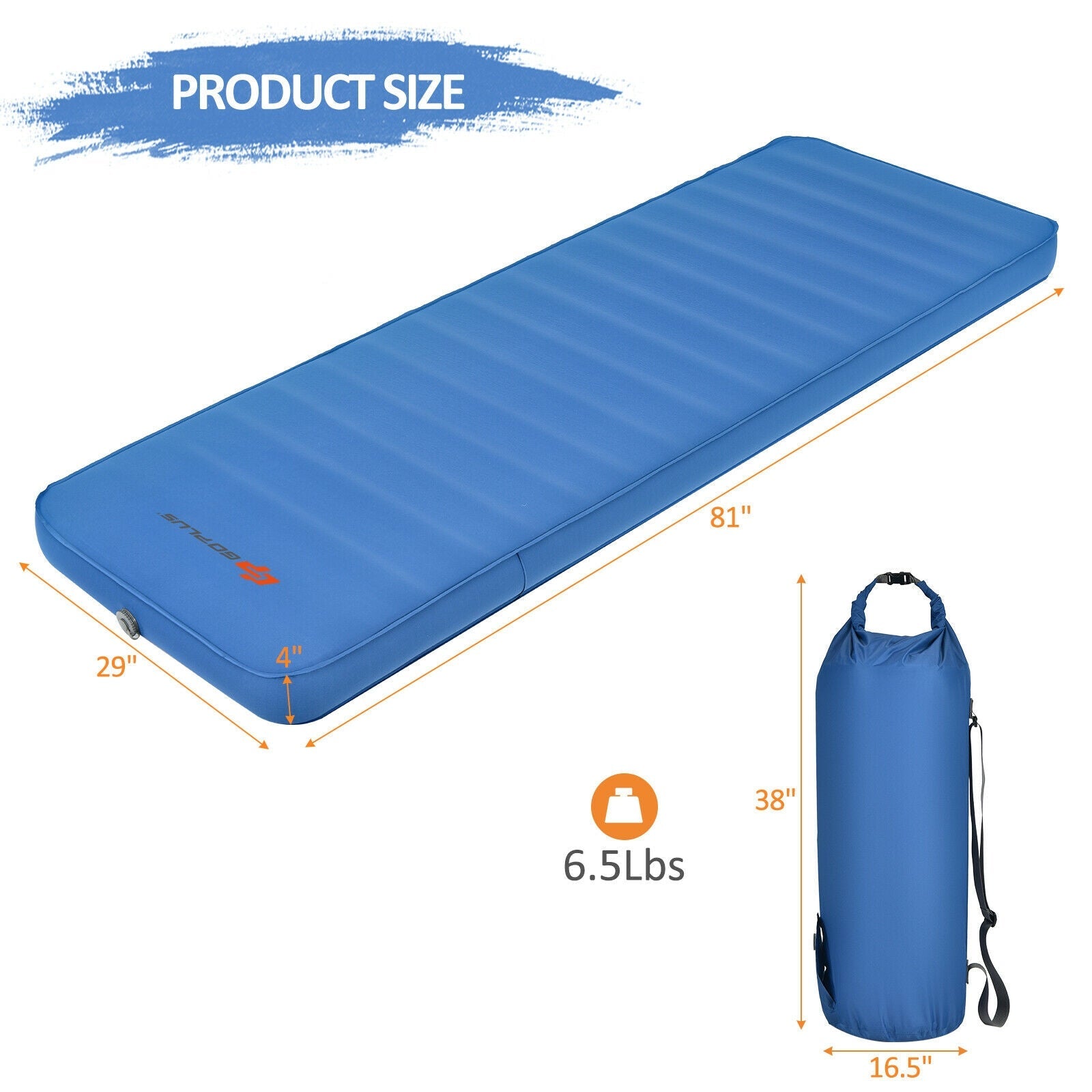 Self Inflating Folding Camping Sleeping Mattress with Carrying Bag - Energize Trek
