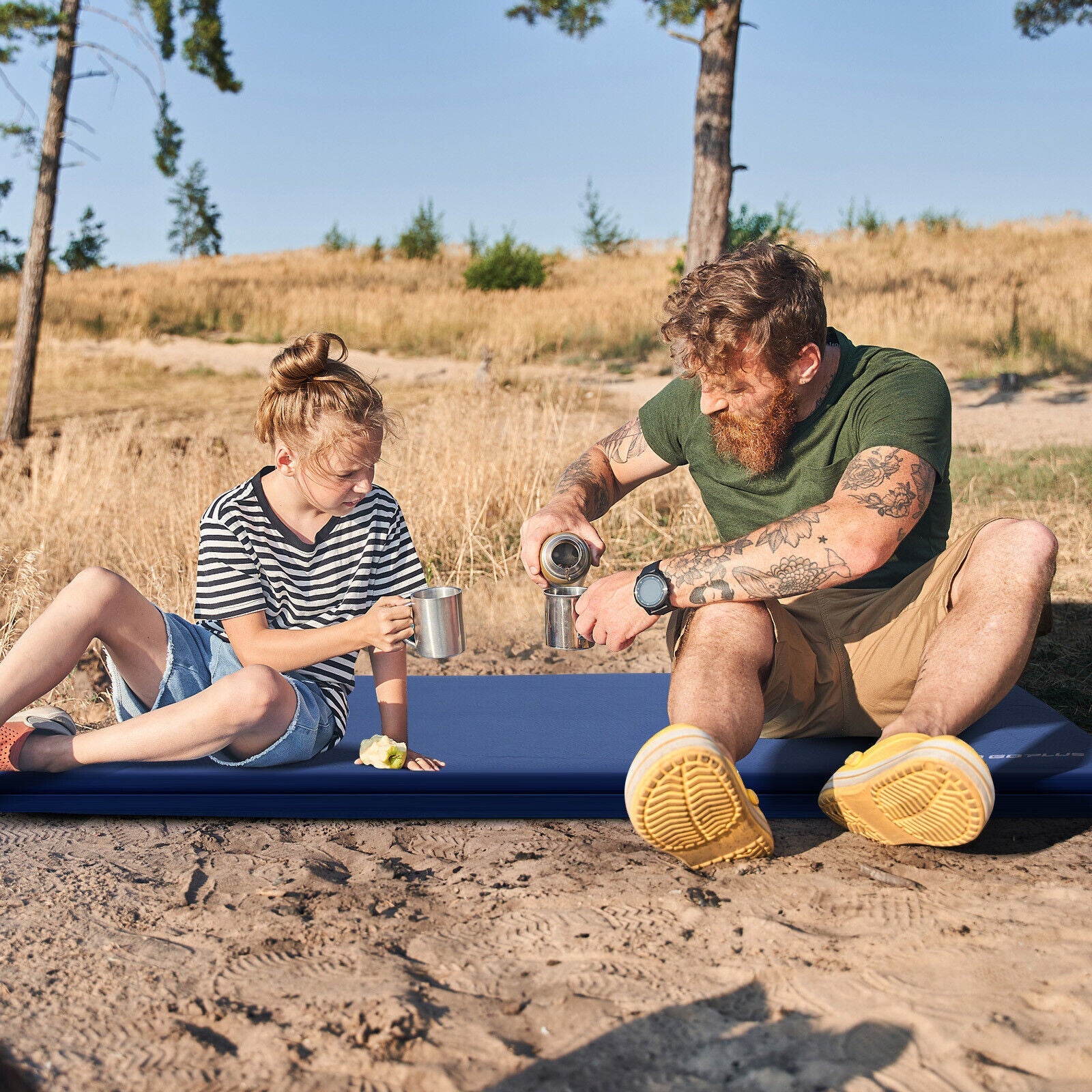 Self-inflating Lightweight Folding Foam Sleeping Cot with Storage bag - Energize Trek