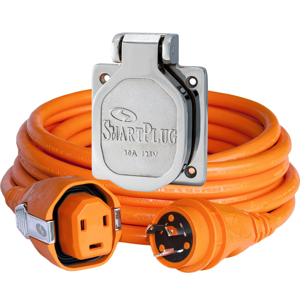 SmartPlug 30 AMP Dual Configuration Cordset  Stainless Steel Inlet Combo  50 C30503BM30NT