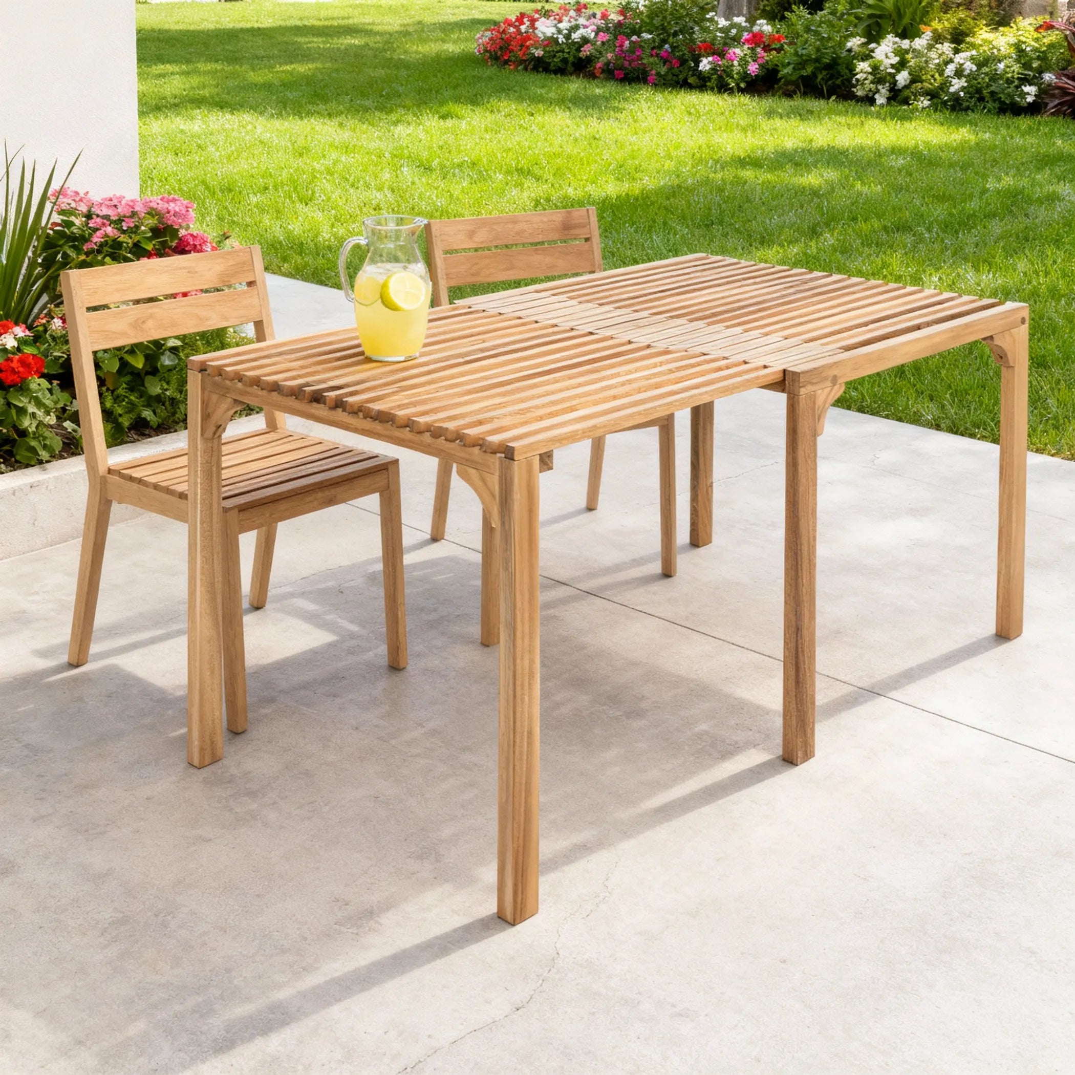 Solid Wood Extendable Outdoor Dining Table - Energize Trek