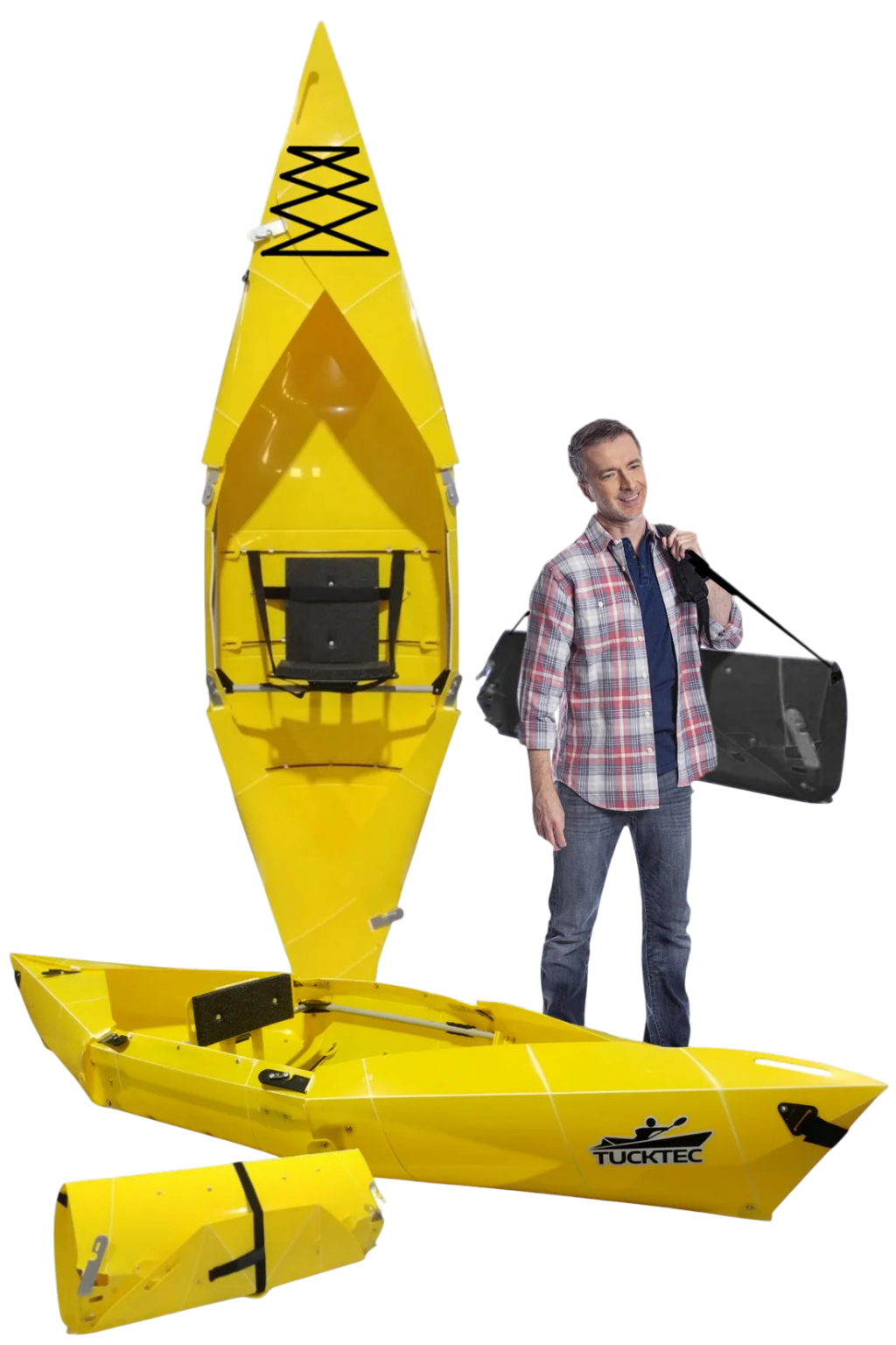 Summer Sale! Tucktec Pro Folding Kayak | Hard-Shell | 2-minute Set-up | Foldable, Portable Kayak - Energize Trek