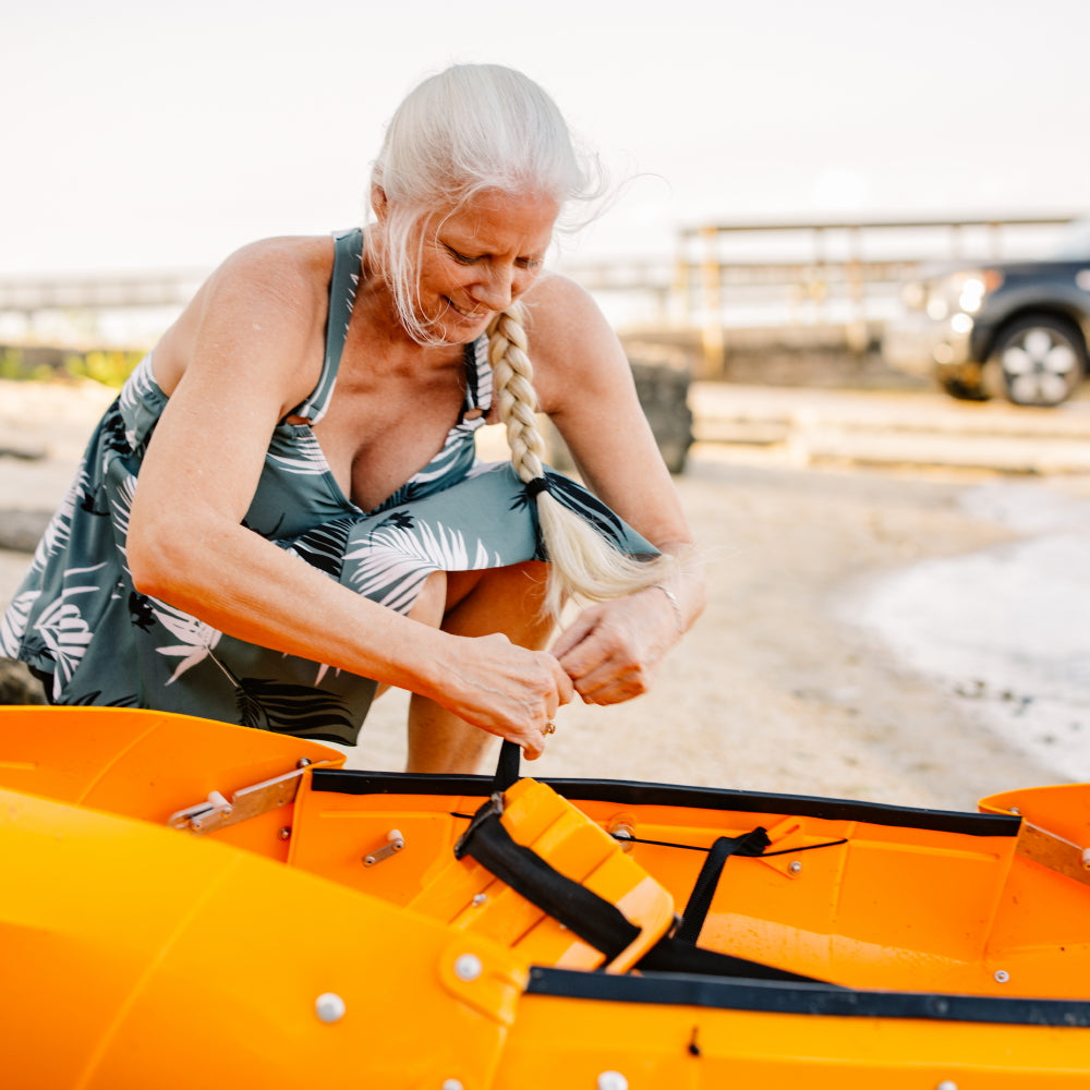 Summer Sale! Tucktec Pro Folding Kayak | Hard-Shell | 2-minute Set-up | Foldable, Portable Kayak - Energize Trek