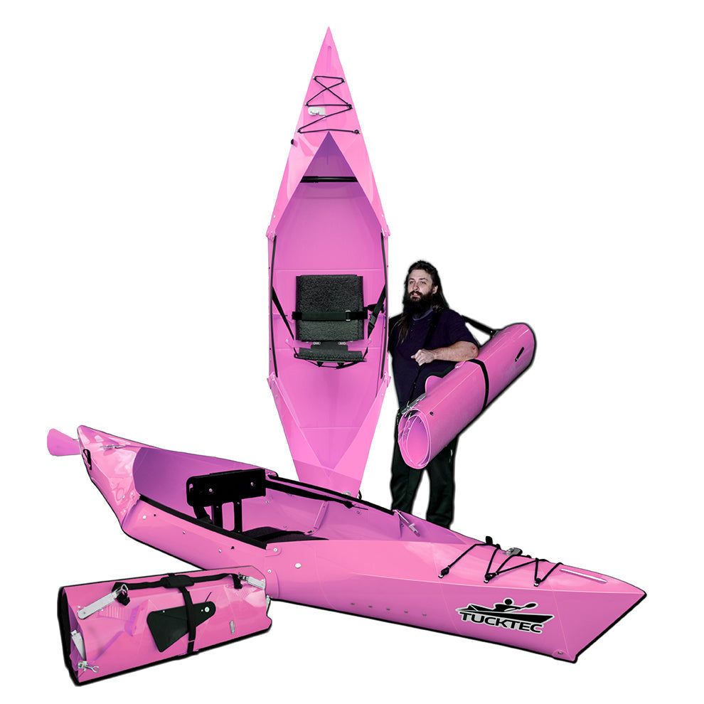 Summer Sale! Tucktec Pro Folding Kayak | Hard-Shell | 2-minute Set-up | Foldable, Portable Kayak - Energize Trek