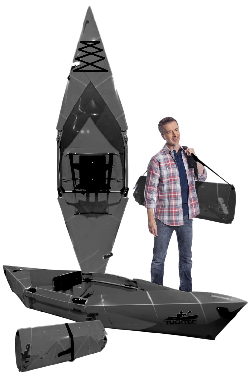 Summer Sale! Tucktec Pro Folding Kayak | Hard-Shell | 2-minute Set-up | Foldable, Portable Kayak - Energize Trek