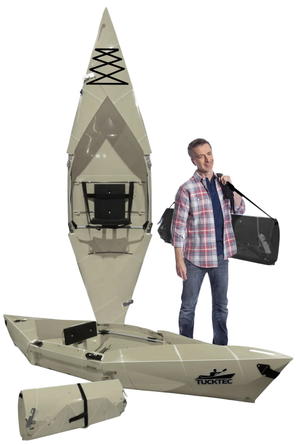 Summer Sale! Tucktec Pro Folding Kayak | Hard-Shell | 2-minute Set-up | Foldable, Portable Kayak - Energize Trek