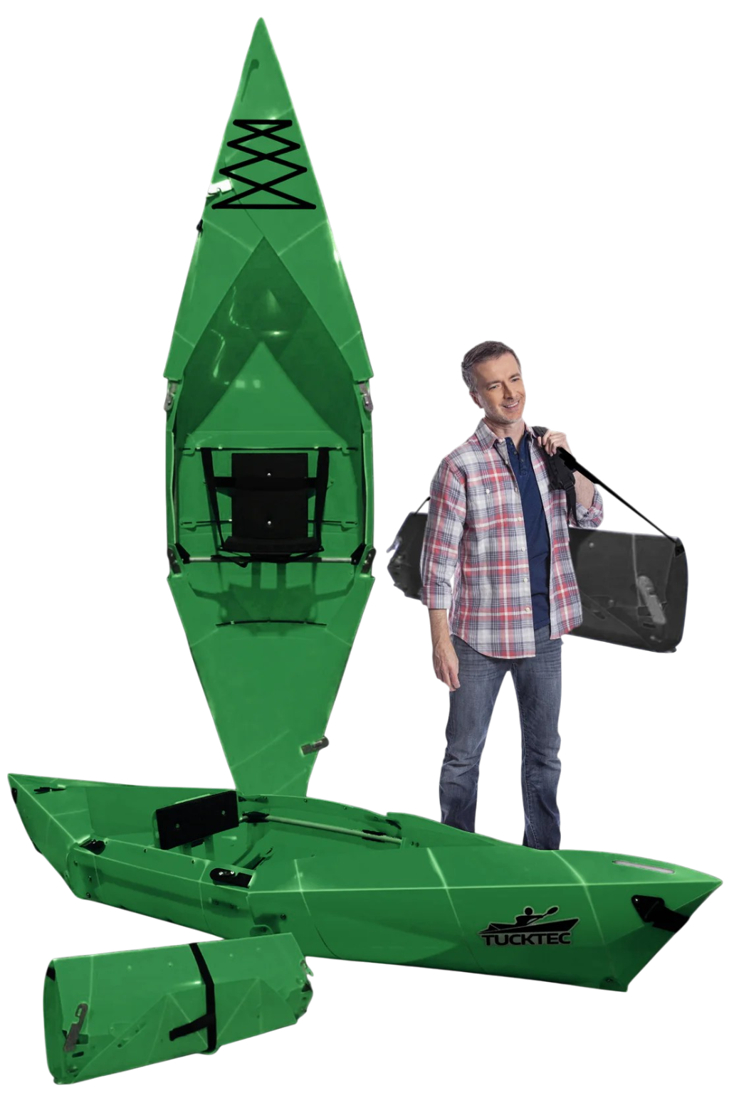 Summer Sale! Tucktec Pro Folding Kayak | Hard-Shell | 2-minute Set-up | Foldable, Portable Kayak - Energize Trek