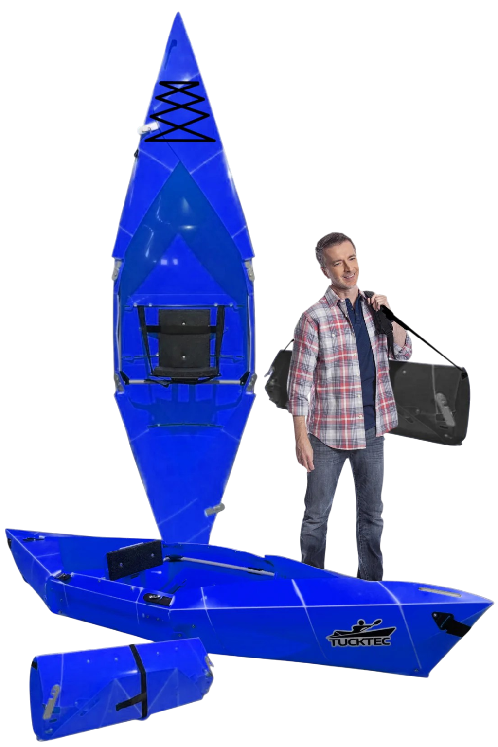 Summer Sale! Tucktec Pro Folding Kayak | Hard-Shell | 2-minute Set-up | Foldable, Portable Kayak - Energize Trek