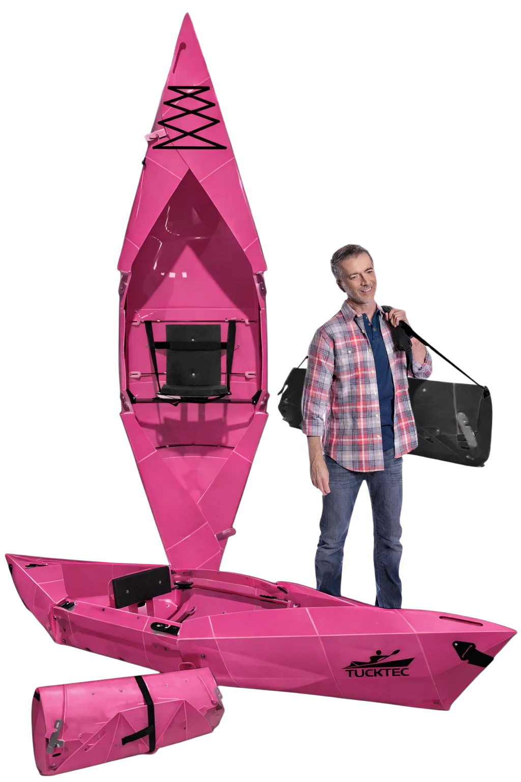 Summer Sale! Tucktec Pro Folding Kayak | Hard-Shell | 2-minute Set-up | Foldable, Portable Kayak - Energize Trek