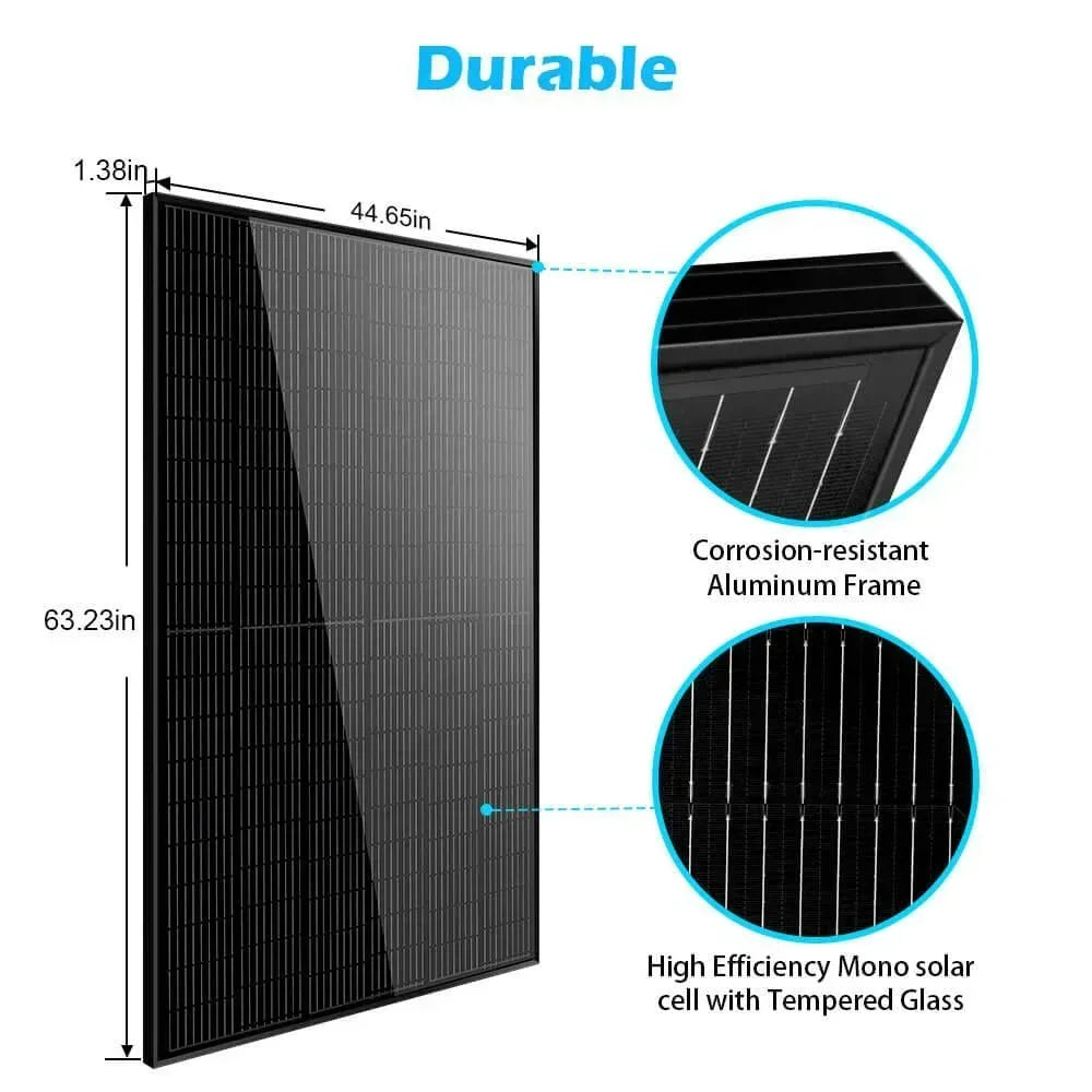 Sungold Power 370W Mono Black PERC Solar Panel - Energize Trek