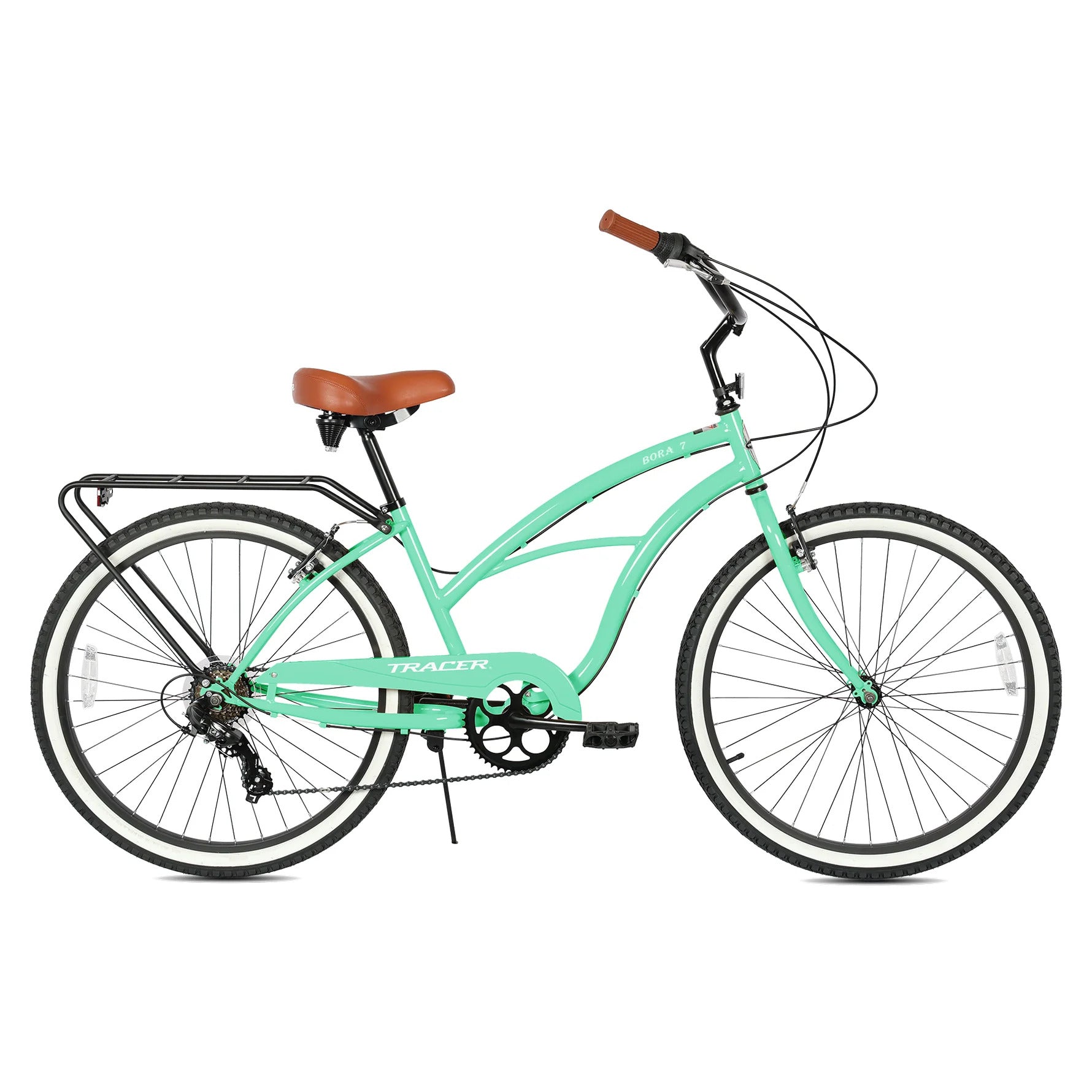 TRACER 26” Beach Cruiser Shimano TY300 7- Speed, Steel Frame, Color : Green - Energize Trek