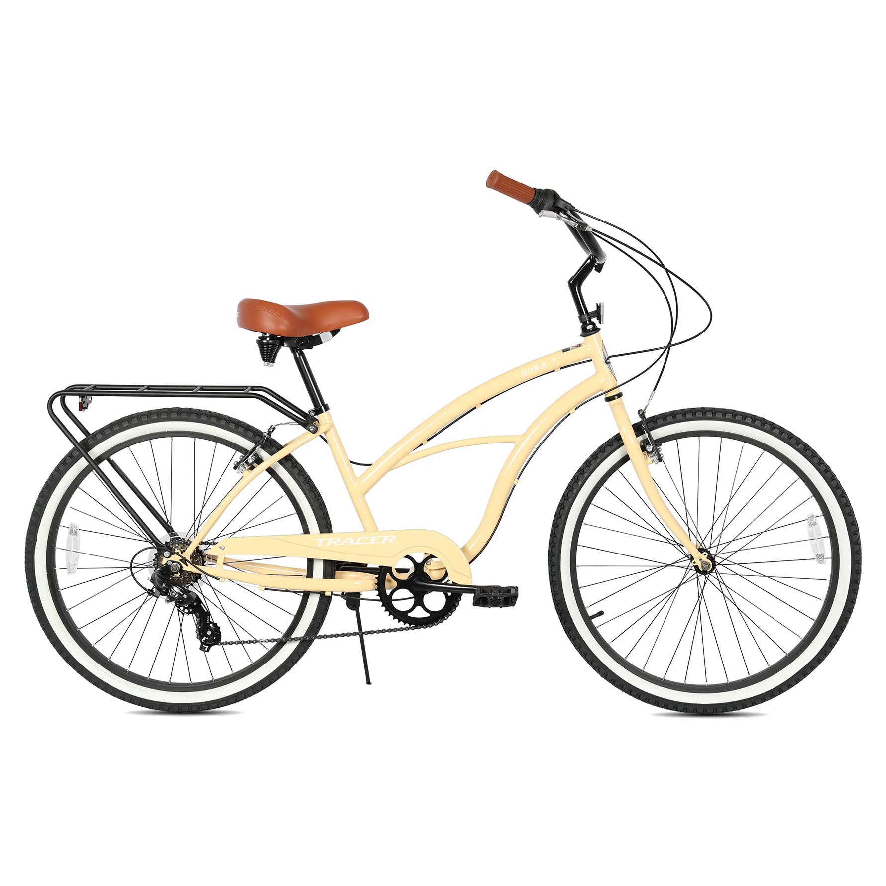 TRACER 26” Beach Cruiser Shimano TY300 7- Speed, Steel Frame, Color : Green - Energize Trek