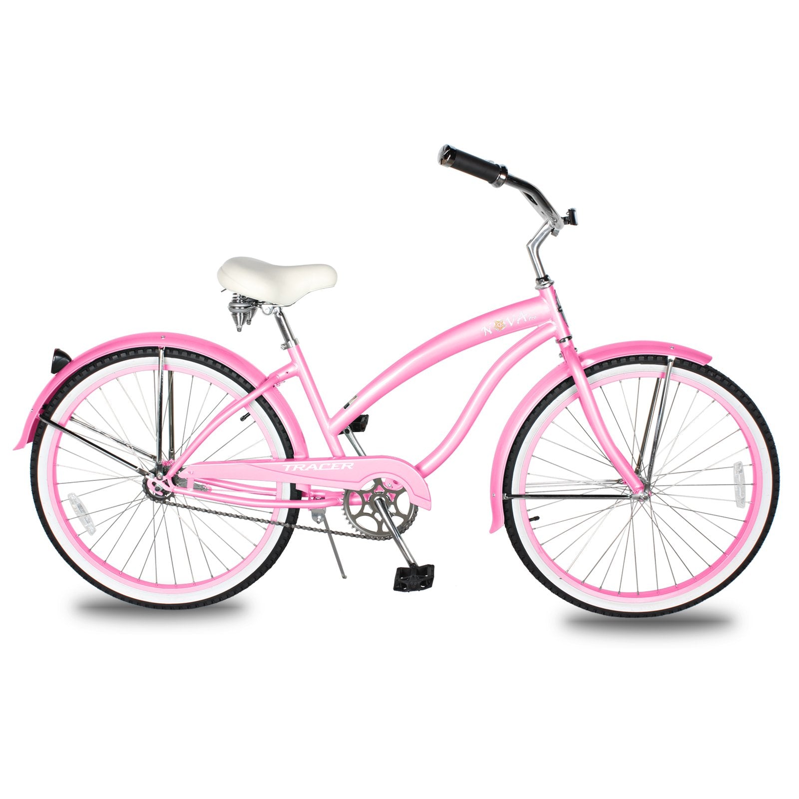TRACER 26' Female Beach Cruiser Color: Black / Pink - Energize Trek