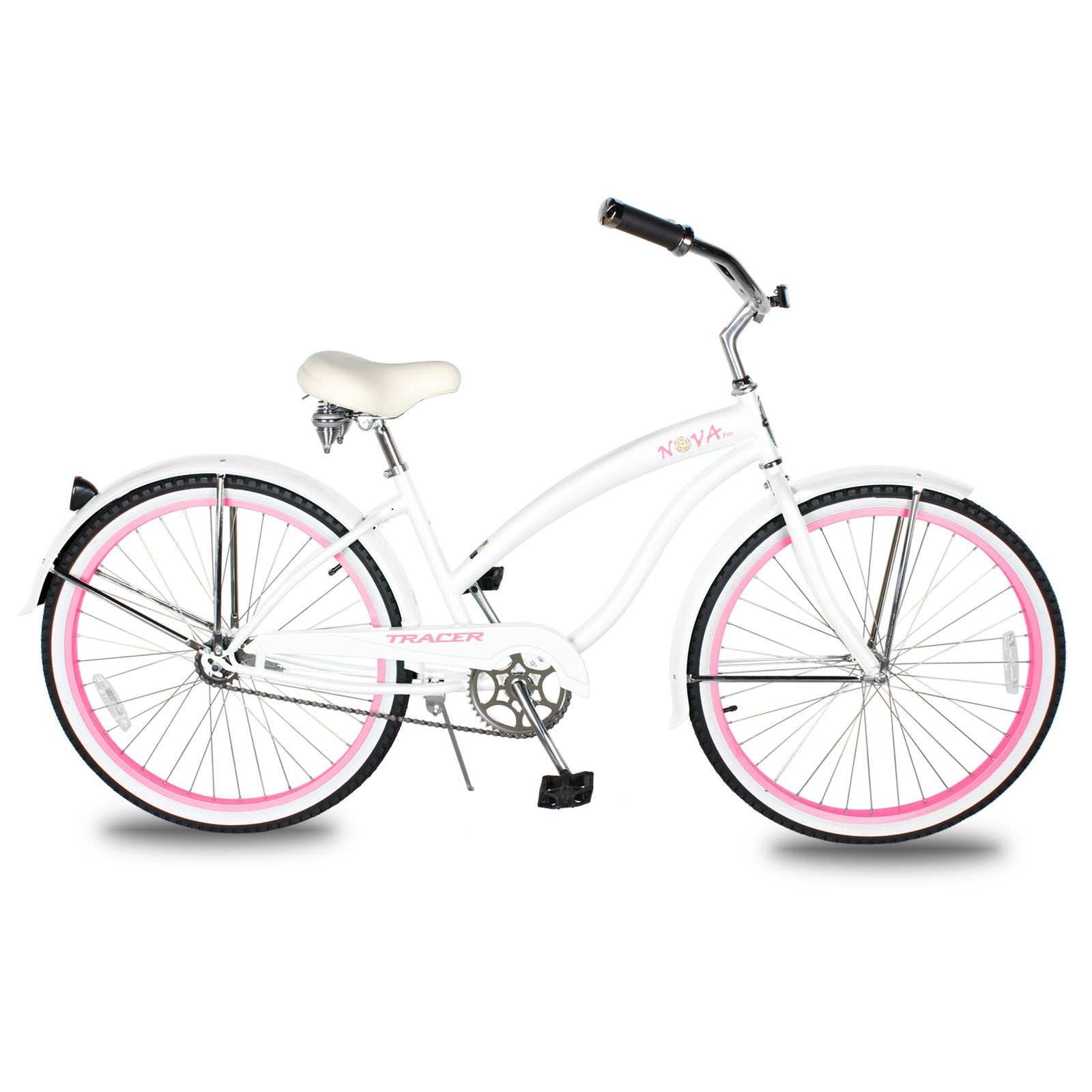 TRACER 26' Female Beach Cruiser Color: Black / Pink - Energize Trek