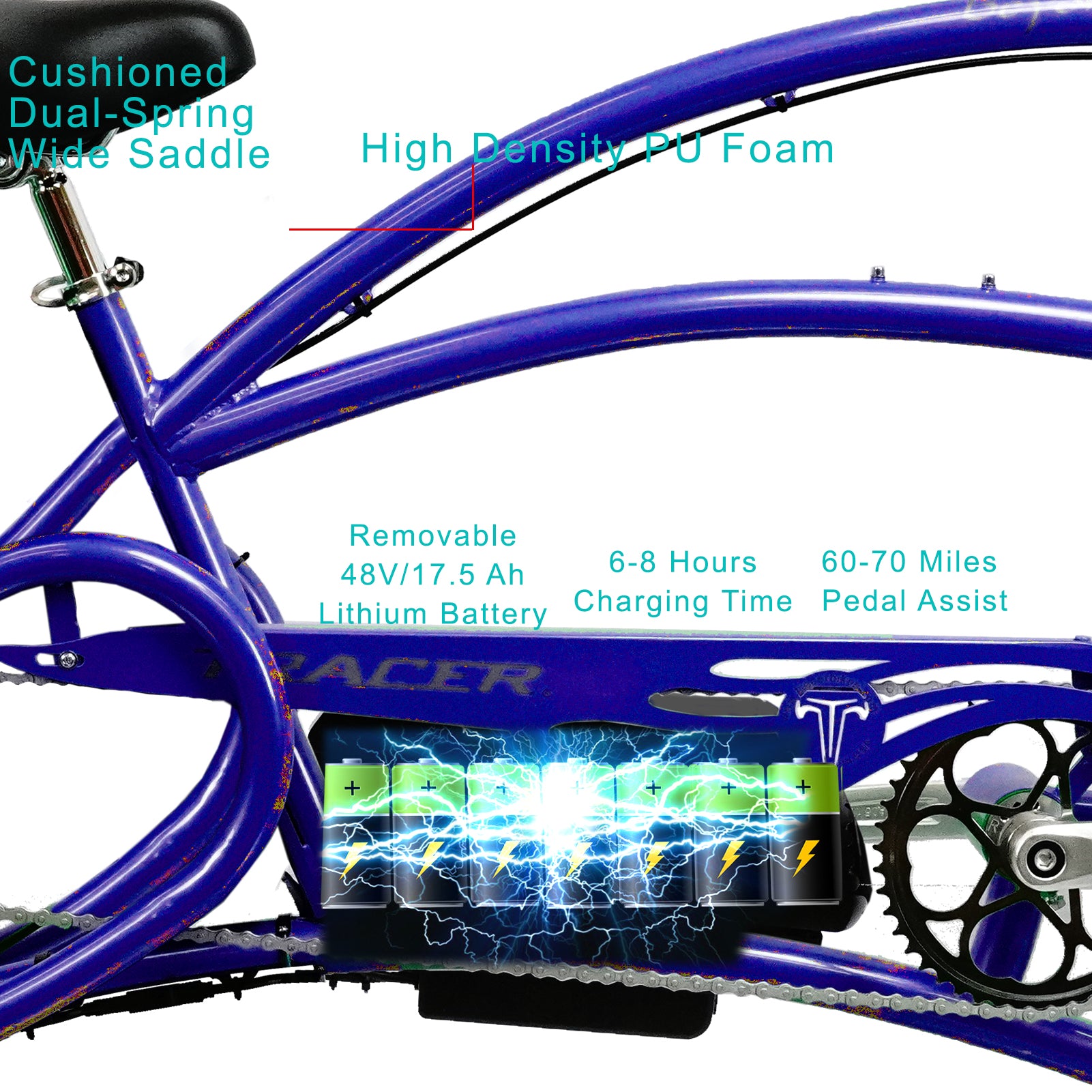 TRACER 26"Stretch E-BIKE 800W 48V - Energize Trek