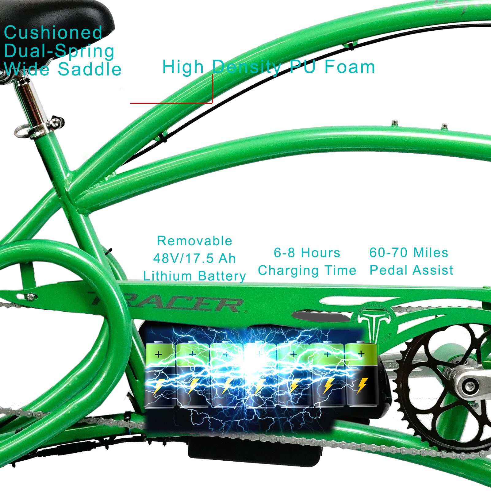 TRACER 26"Stretch E-BIKE 800W 48V - Energize Trek
