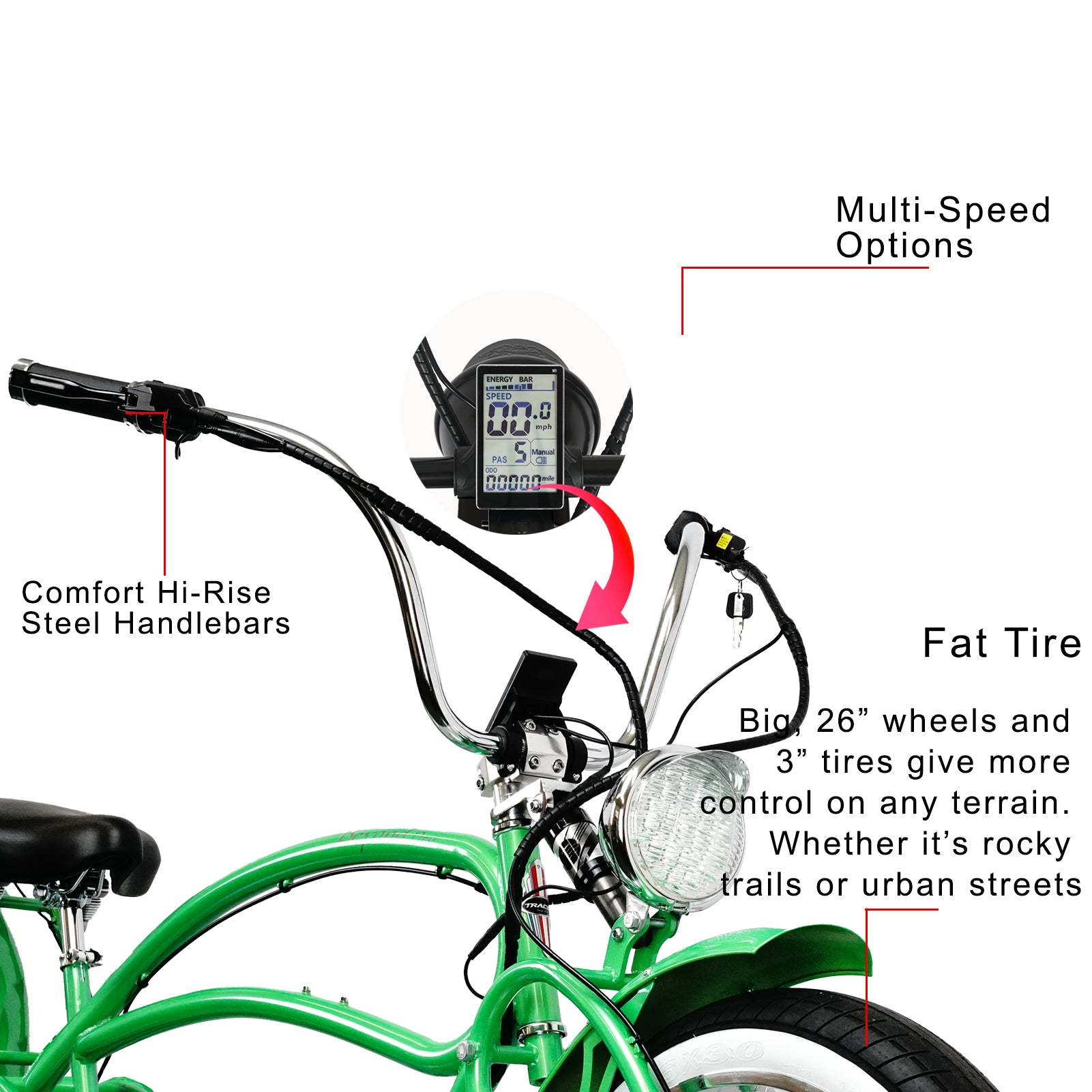 TRACER 26"Stretch E-BIKE 800W 48V - Energize Trek