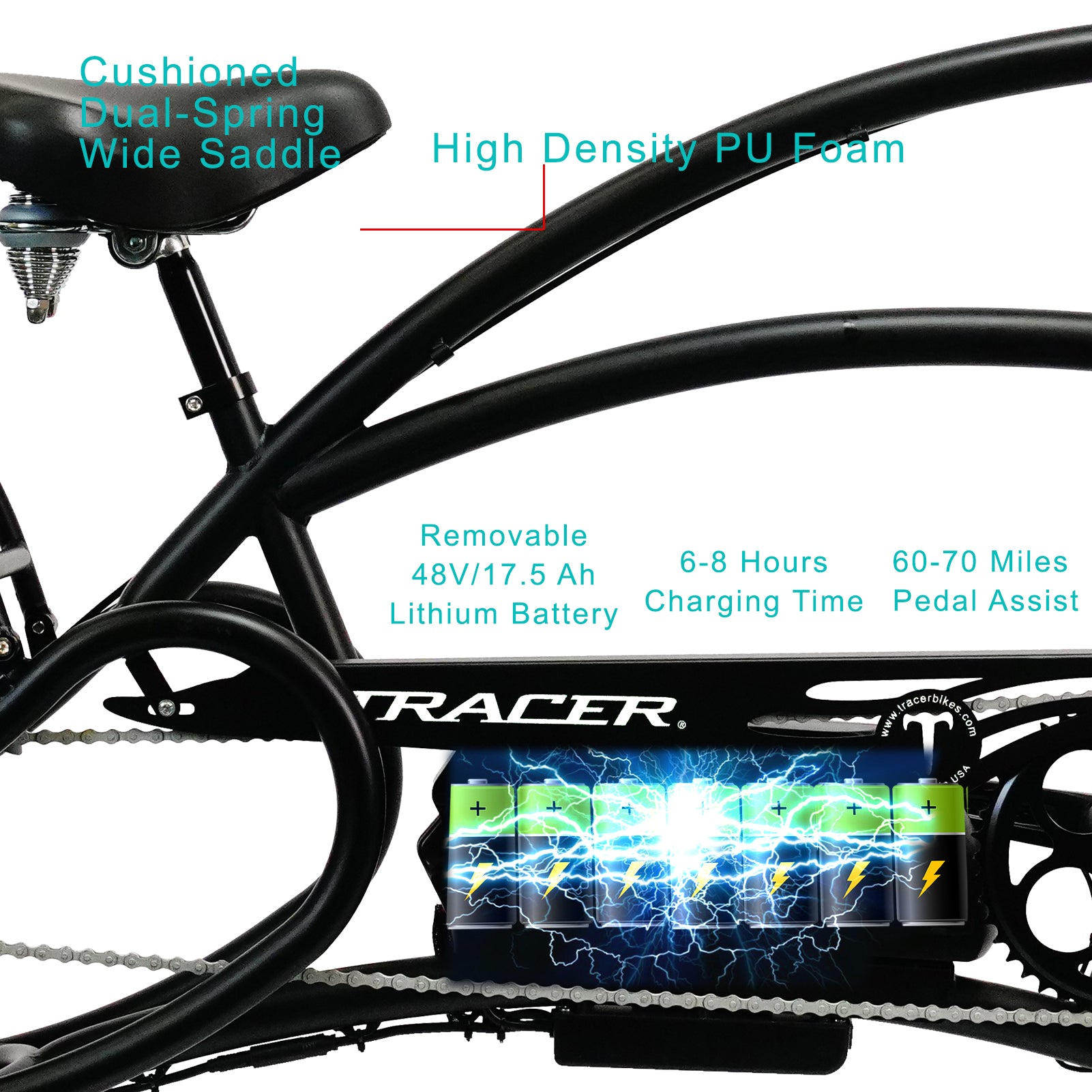 TRACER 26"Stretch E-BIKE 800W 48V - Energize Trek