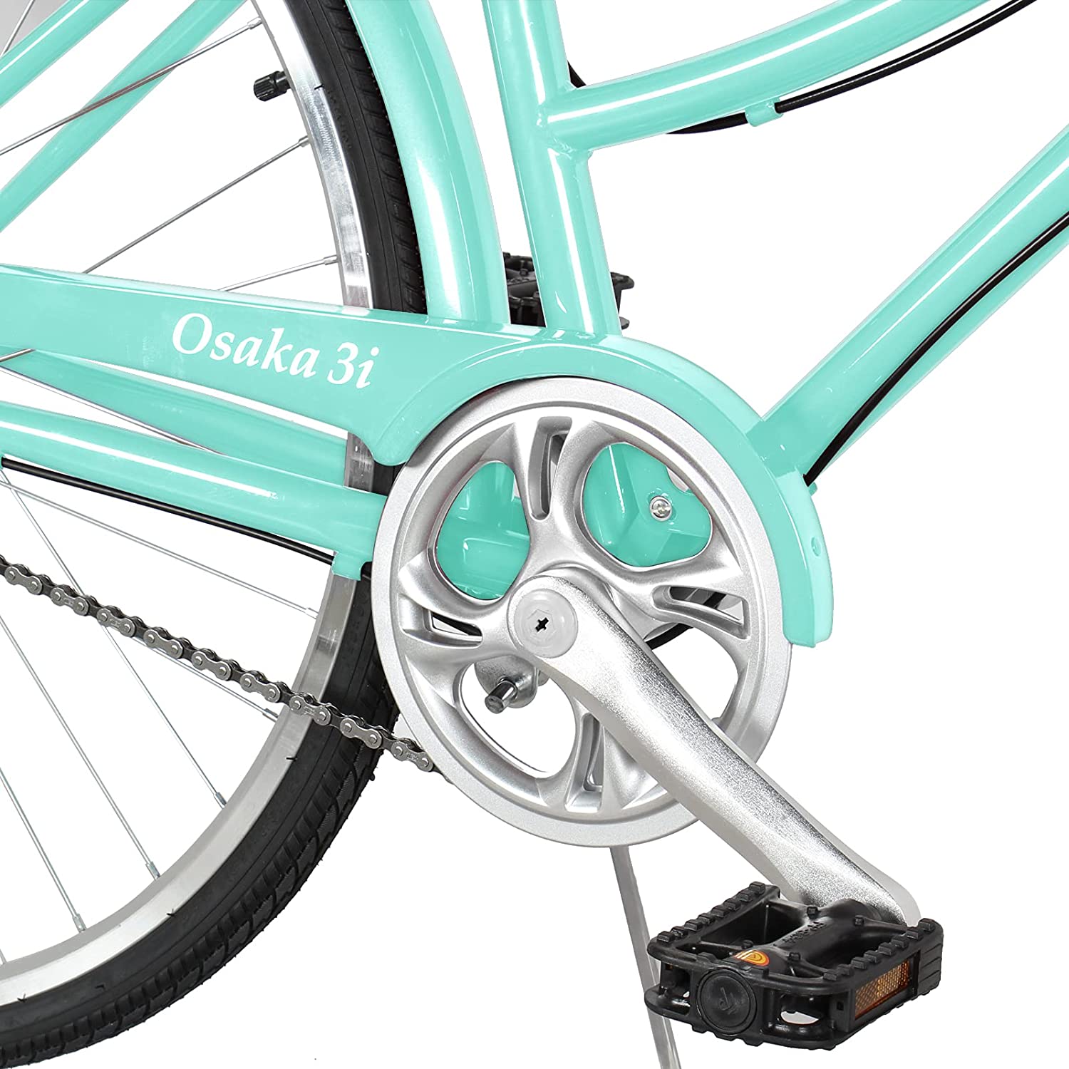TRACER Female 700C City Bike Hi-Ten Steel Frame48cm Shimano NEXUS3R40 3-Speed Free wheel Hub, Alloy Rims Black Tire with Back Rack - Energize Trek