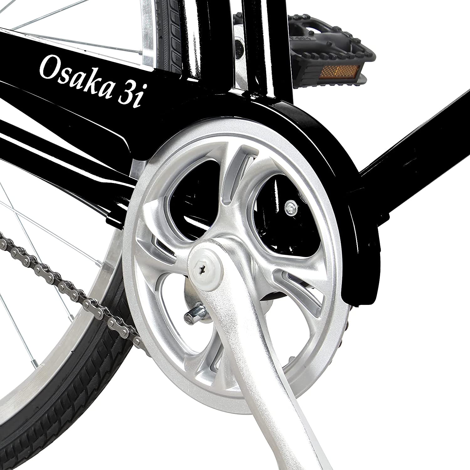 TRACER Men 700C City Bike Hi-Ten Steel Frame 58cm Shimano NEXUS3R40 3-Speed Free wheel Hub,Alloy Rims Black Tire, with Back Rack - Energize Trek