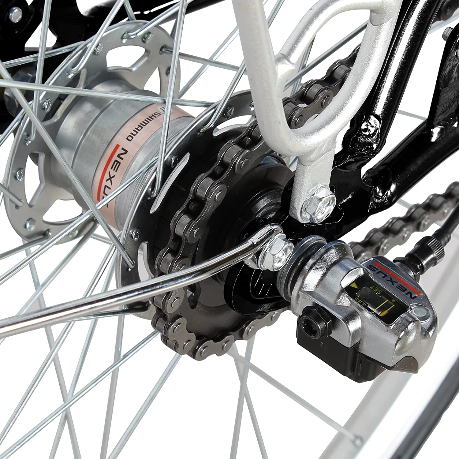 TRACER Men 700C City Bike Hi-Ten Steel Frame 58cm Shimano NEXUS3R40 3-Speed Free wheel Hub,Alloy Rims Black Tire, with Back Rack - Energize Trek