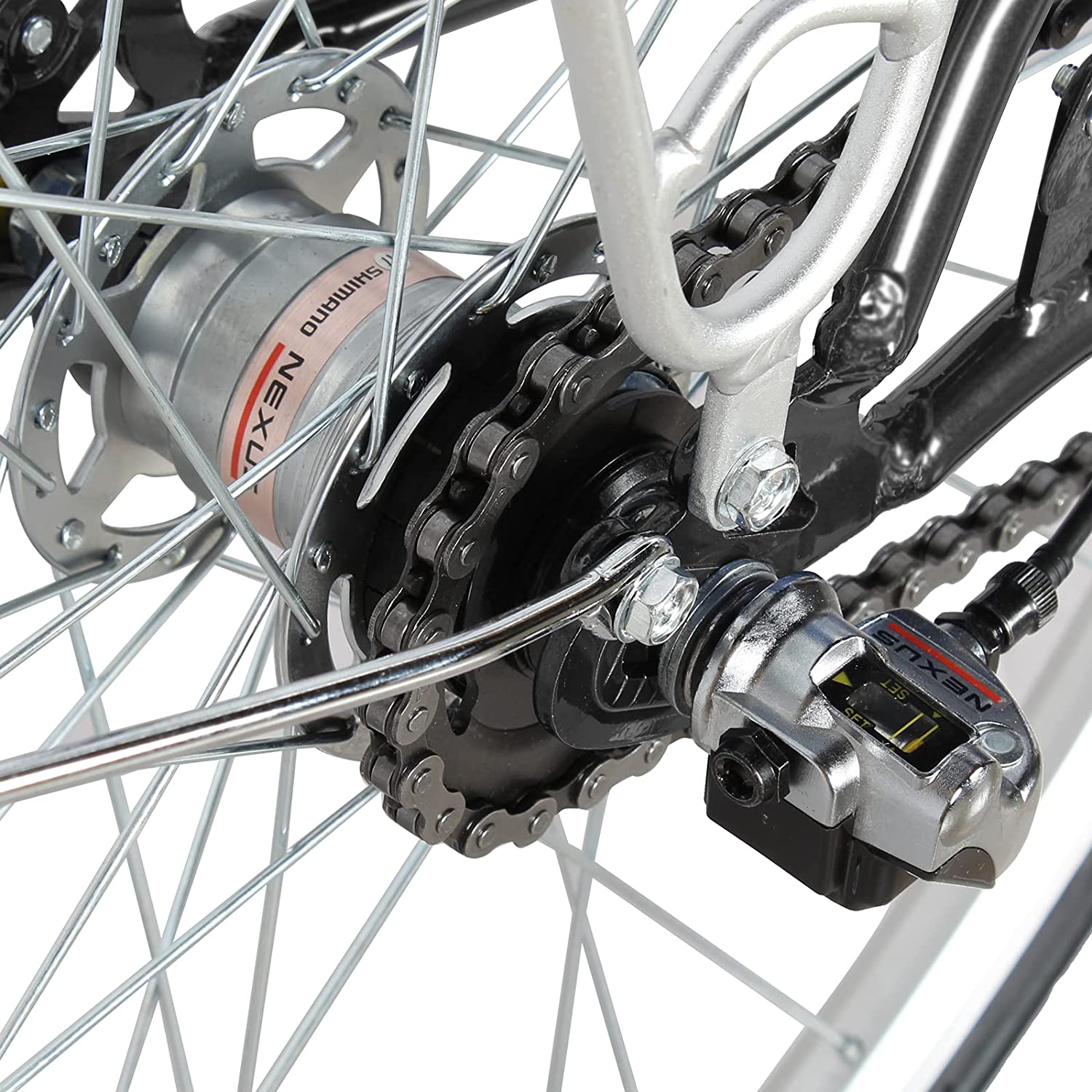 TRACER Men 700C City Bike Hi-Ten Steel Frame 58cm Shimano NEXUS3R40 3-Speed Free wheel Hub,Alloy Rims Black Tire, with Back Rack - Energize Trek