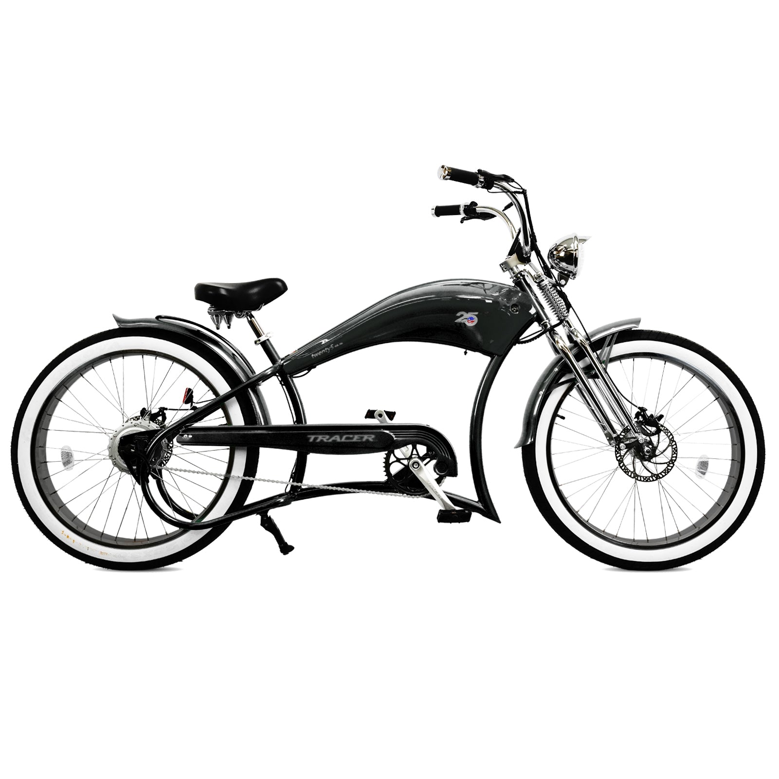 TRACER TWENTY 5 DS 26" Stretch E-BIKE 800W 48V Dual Spring Suspension Fork - Energize Trek