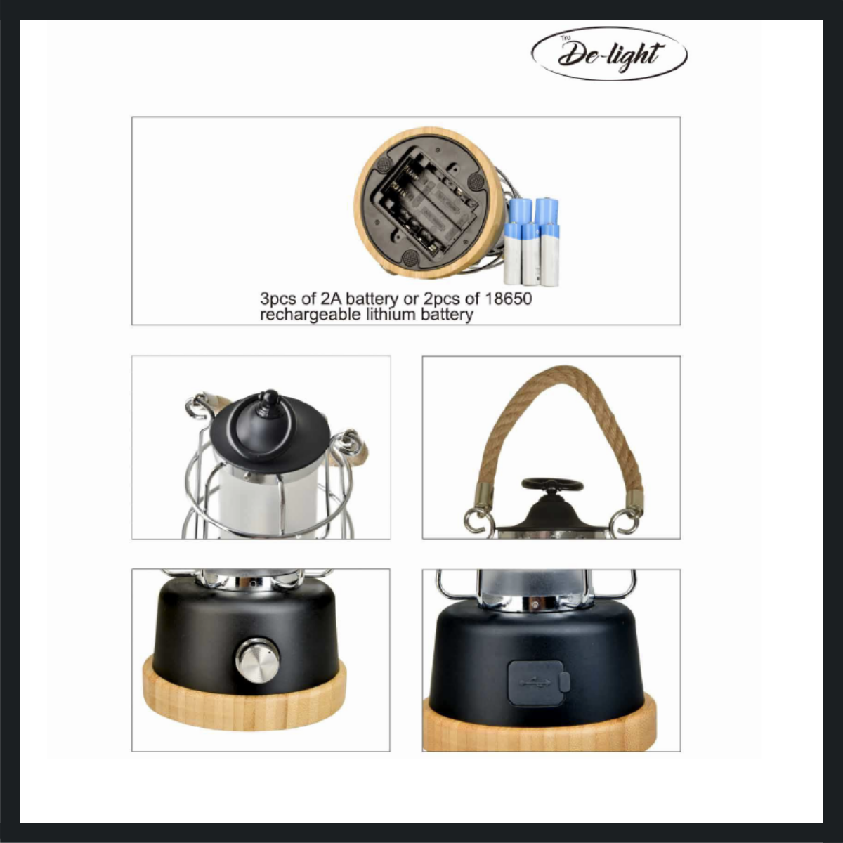 TRU De-LIGHT YOU&ME LED, Dimmable, Color Temperature & Brightness Adjustable, Rechargeable LED Lamp - Energize Trek