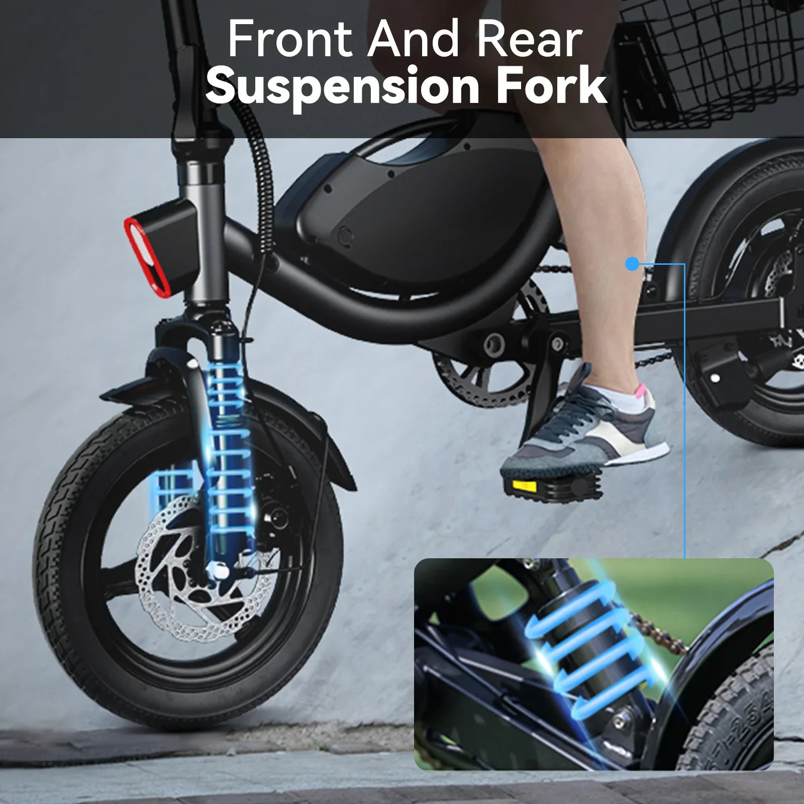 Terrosor 715W Peak Folding Electric Bicycle - Max Speed 50km/h - Energize Trek