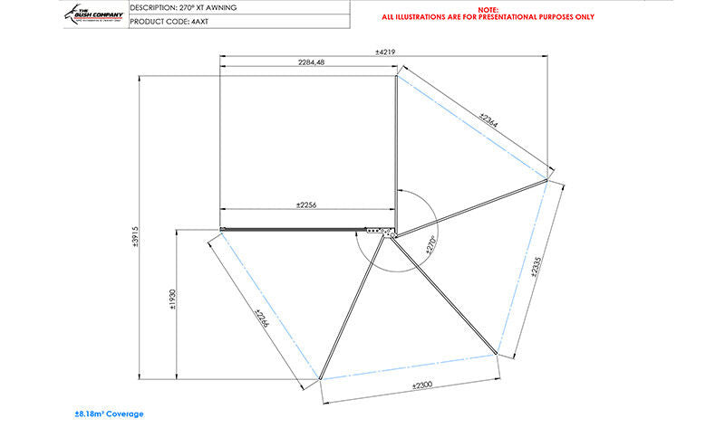 The Bush Company 270 XT Mk2 Awning - Energize Trek