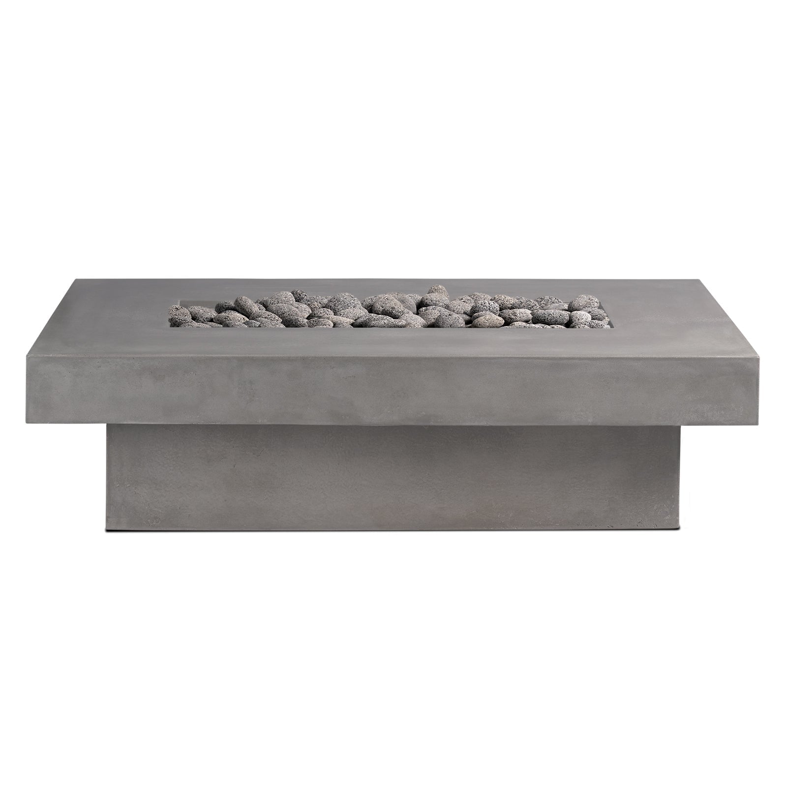 Toplina - Rectangular Concrete Fire Pit Table - Energize Trek