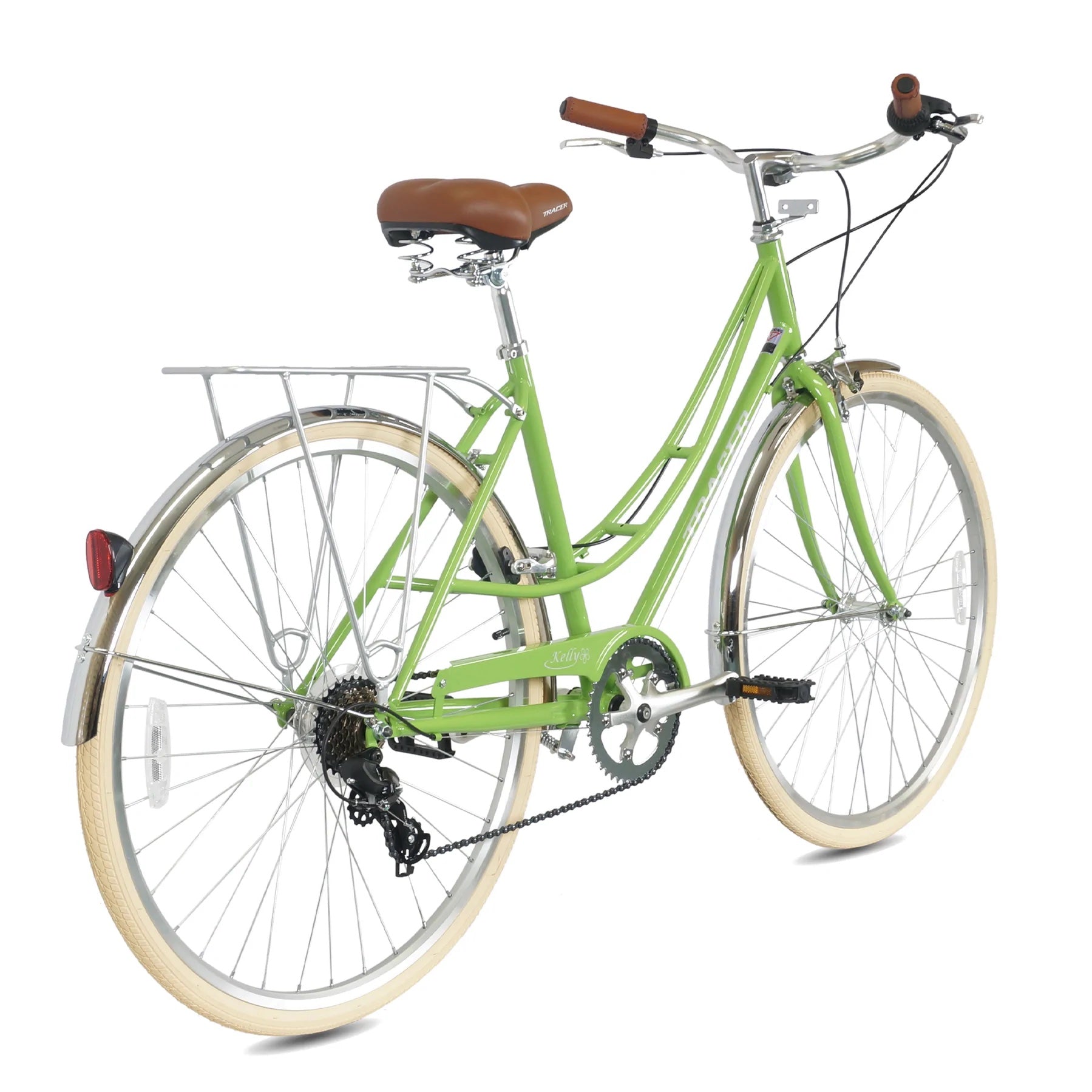 Tracer 700C Kelly 7 City Bikes Shimano 7-Speed Alloy Rims Alooy Handlebars 700x35C Tires Alloy Rear Rack - Energize Trek