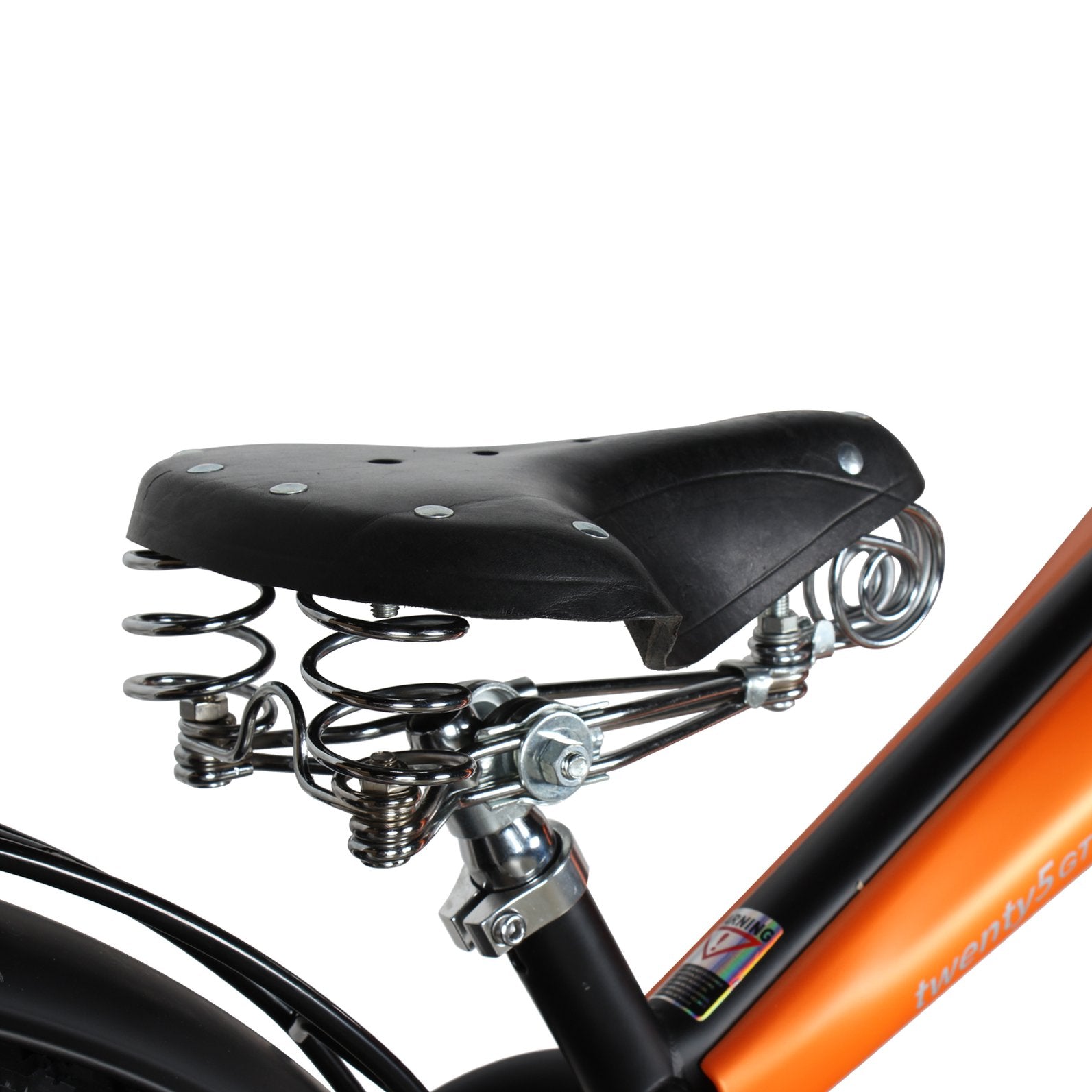 Tracer Twenty5 GT 26" Chopper Stretch Cruiser E-Bike Steel Frame Triple Tree Fork Disc Brake Motor 5-Speed Hi-Rise HANDLEBAR Alloy Polishing FAT Rims Front 3" Rear 4" 26x3.0 White Wall Tires Motor - Energize Trek