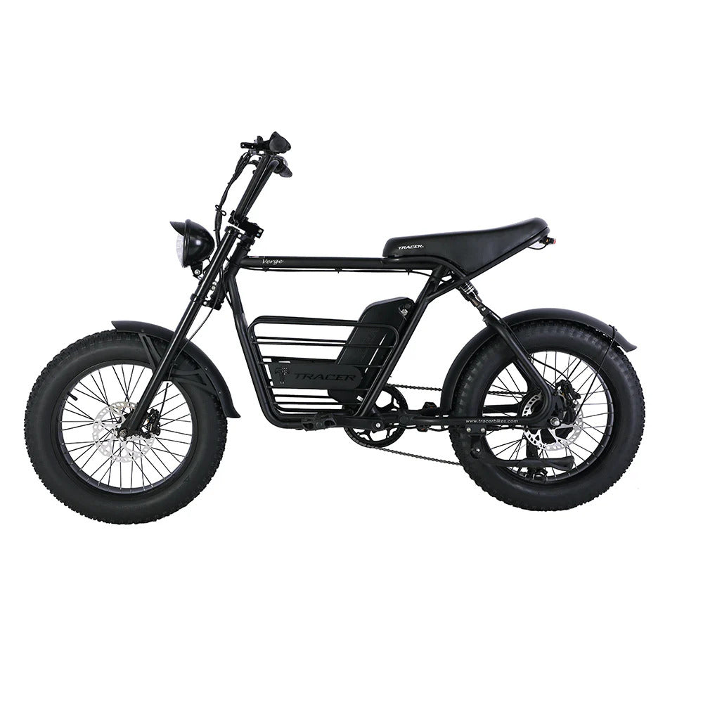 Tracer Verge 20" Motor Ebike Steel Frame, Triple Tree Fork, Hyduralic Brakes, BMX handlebar, Motor 800W, Samsung Lithium-ion Battery 48V/20Ah, 20x4.0 Knobby Black Wall Tires - Energize Trek