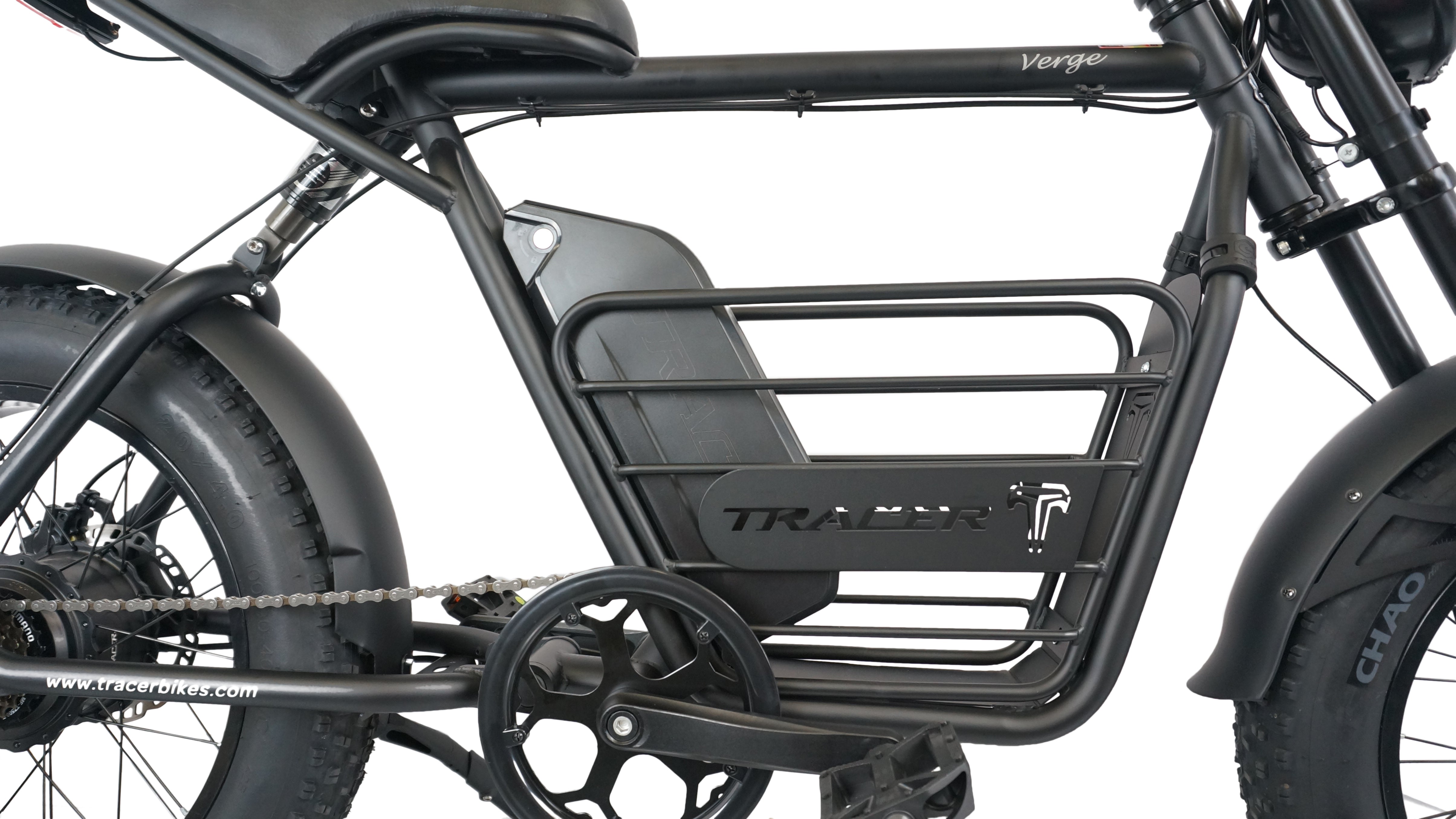 Tracer Verge 20" Motor Ebike Steel Frame, Triple Tree Fork, Hyduralic Brakes, BMX handlebar, Motor 800W, Samsung Lithium-ion Battery 48V/20Ah, 20x4.0 Knobby Black Wall Tires - Energize Trek