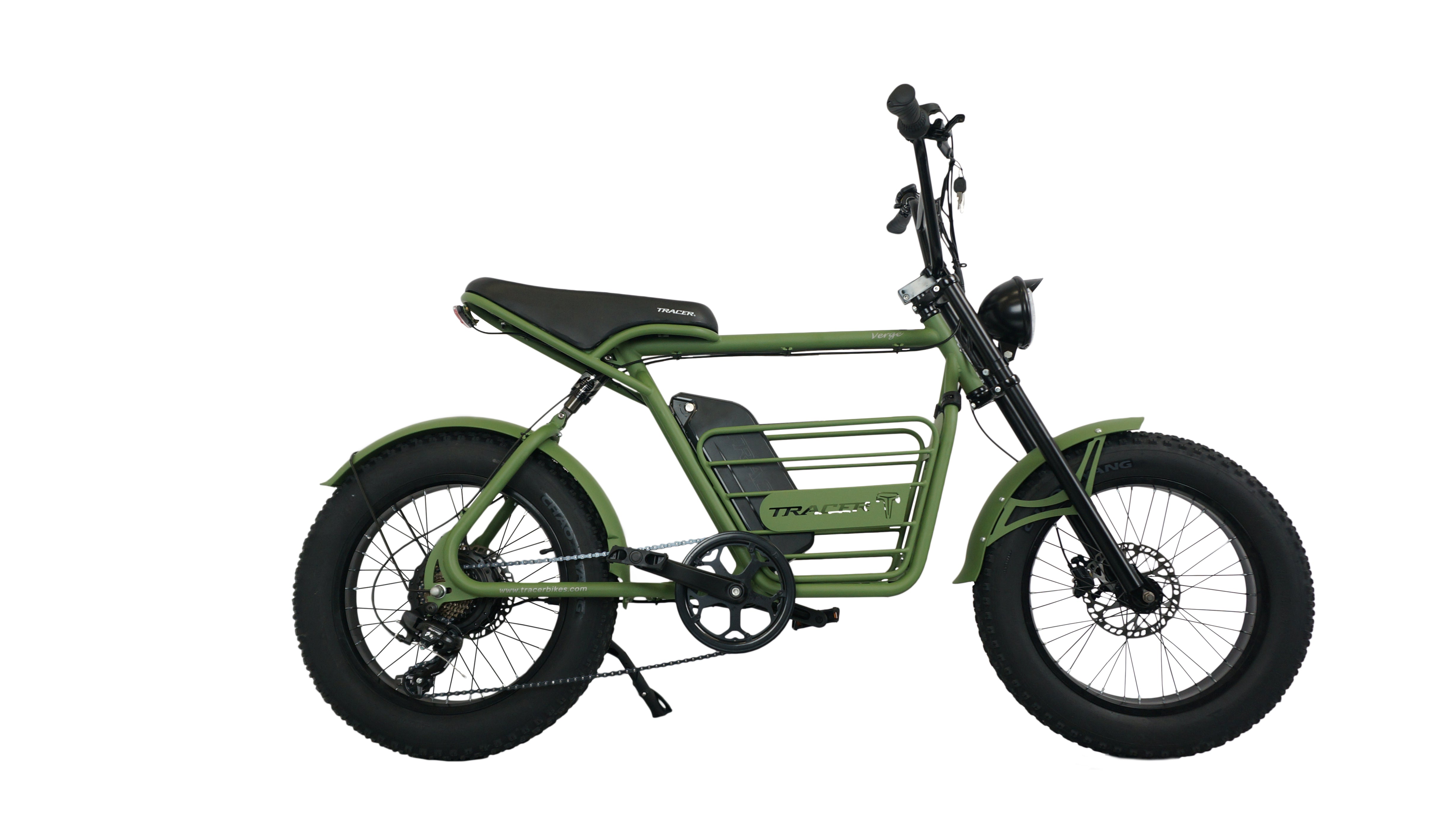 Tracer Verge 20" Motor Ebike Steel Frame, Triple Tree Fork, Hyduralic Brakes, BMX handlebar, Motor 800W, Samsung Lithium-ion Battery 48V/20Ah, 20x4.0 Knobby Black Wall Tires - Energize Trek