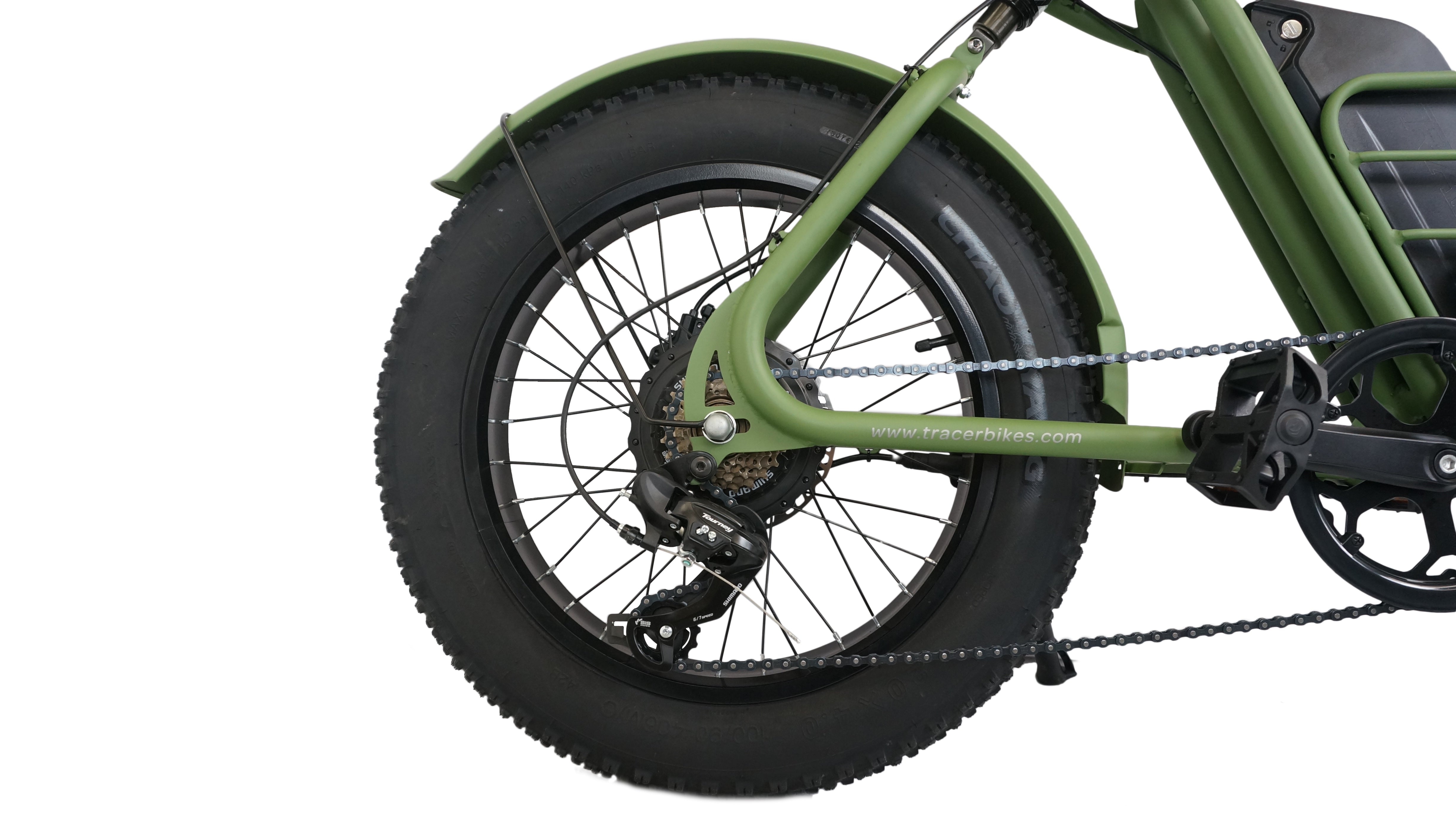 Tracer Verge 20" Motor Ebike Steel Frame, Triple Tree Fork, Hyduralic Brakes, BMX handlebar, Motor 800W, Samsung Lithium-ion Battery 48V/20Ah, 20x4.0 Knobby Black Wall Tires - Energize Trek