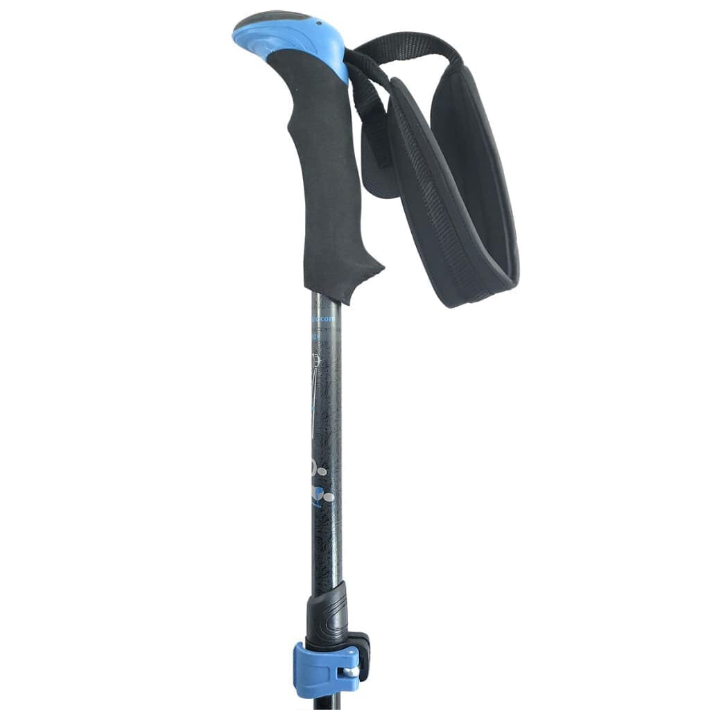 Travel Folding Walking & Hiking Poles - 13.5 in with Rubber Feet, Baskets, and Bag - Available in 3 Sizes and Choice of Grips - Energize Trek