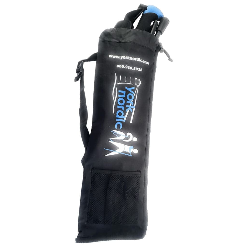 Travel Folding Walking & Hiking Poles - 13.5 in with Rubber Feet, Baskets, and Bag - Available in 3 Sizes and Choice of Grips - Energize Trek