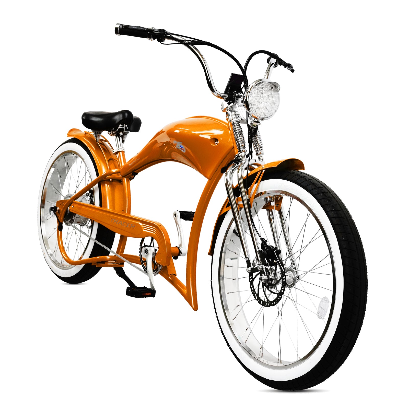TRACER TWENTY 5 DS 26" Stretch E-BIKE 800W 48V Dual Spring Suspension Fork