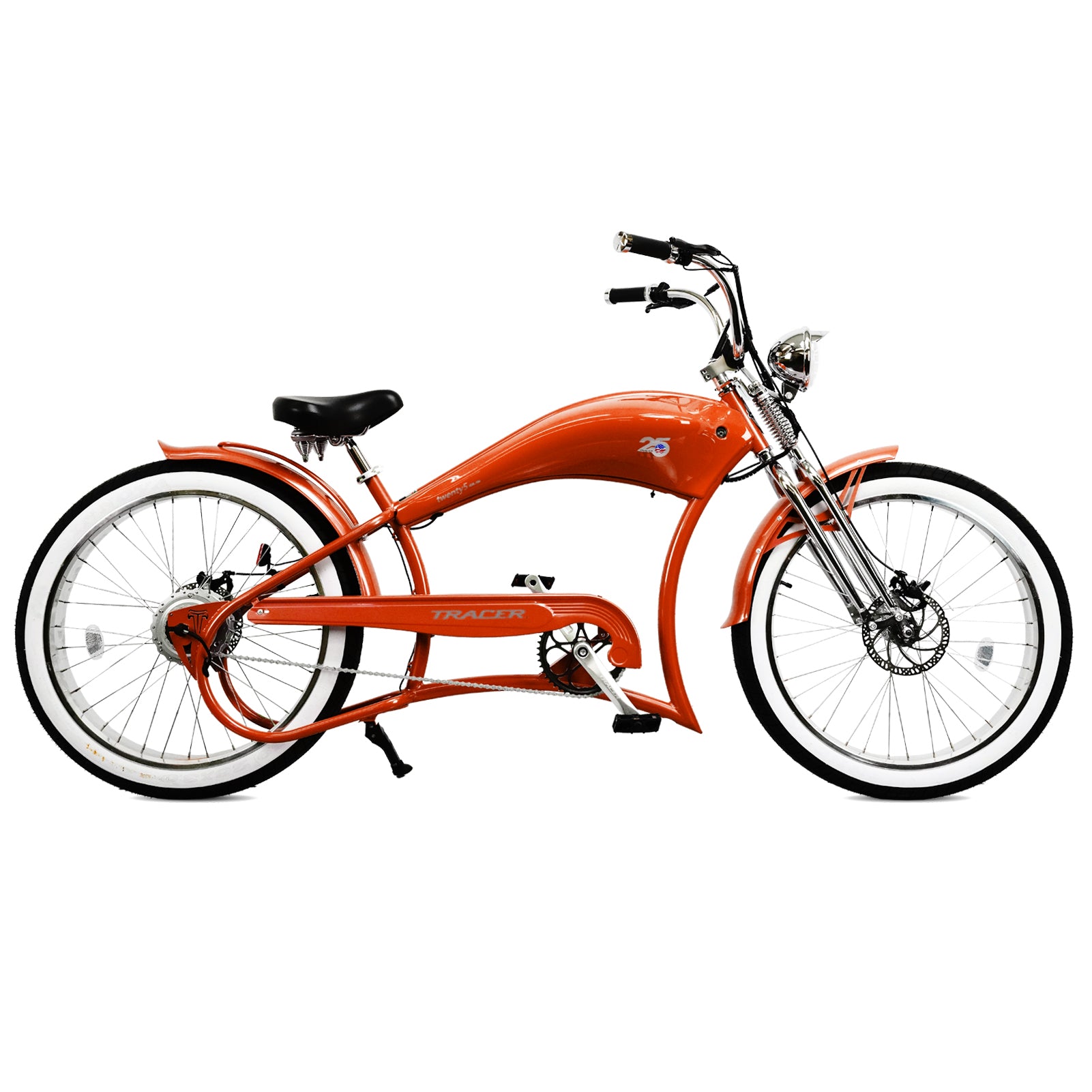 TRACER TWENTY 5 DS 26" Stretch E-BIKE 800W 48V Dual Spring Suspension Fork