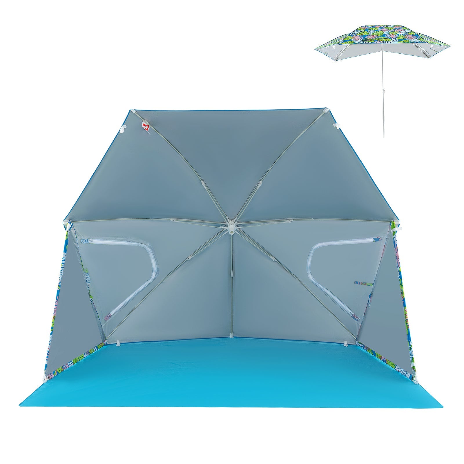 UPF50+ Sun Protection Beach Umbrella Tent with Portable Carrying Bag-Blue - Energize Trek