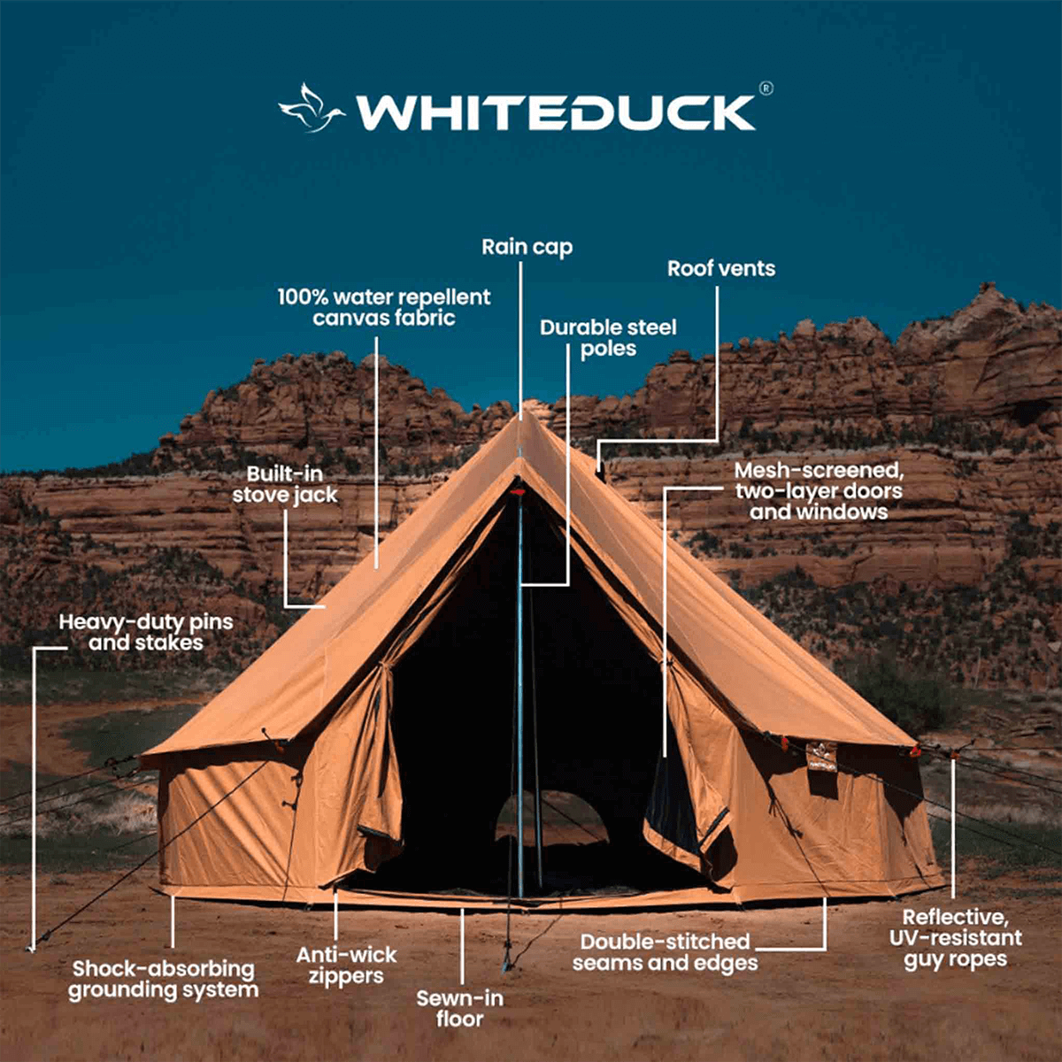 USED - 20' Regatta Bell Tent - Desert Red - Energize Trek