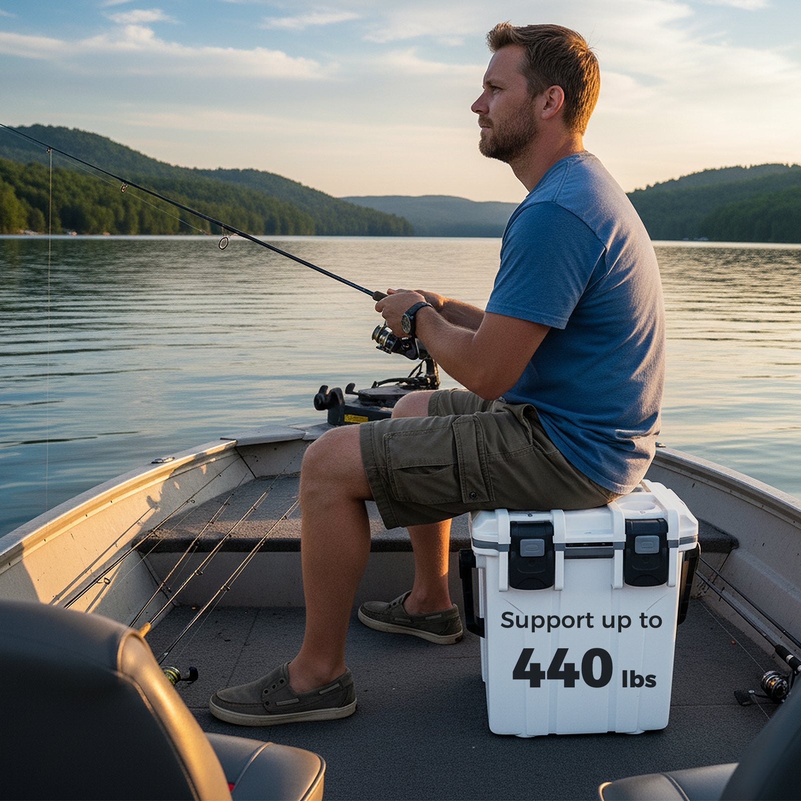 Ultra-Light Injection Molded Cooler 21 QT Hard Ice Chest - Energize Trek