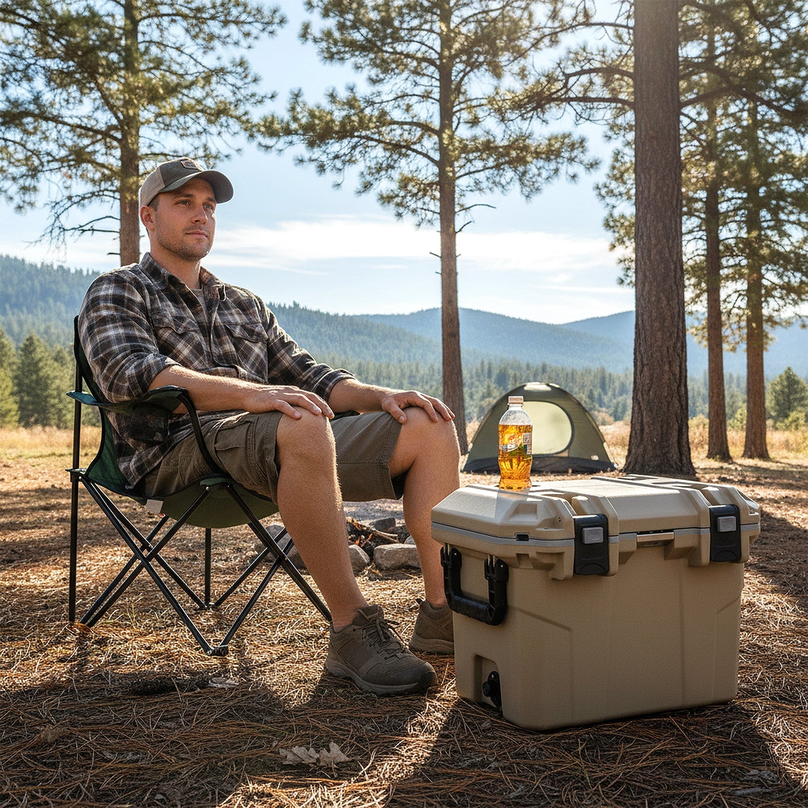 Ultra-Light Injection Molded Cooler 53 QT Hard Ice Chest - Energize Trek