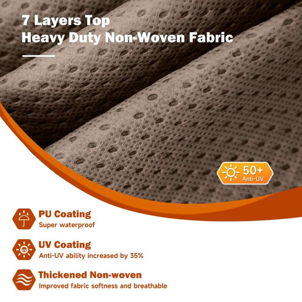 Umbrauto RV Cover,7 Layers Travel Trailer Cover, Waterproof Camper Cover,Khaki - Energize Trek