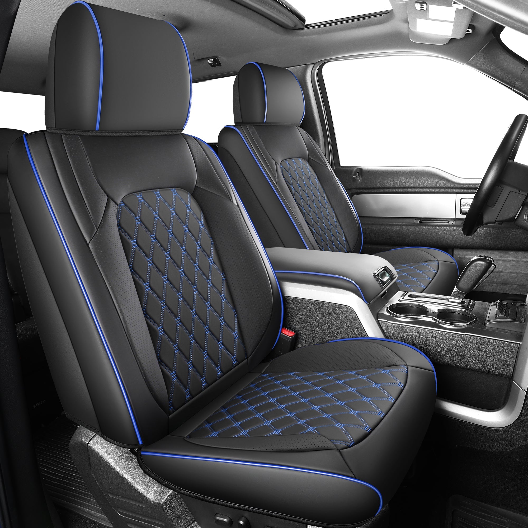 Umbrauto Truck Seat Cover Fit for Silverado and Sierra,Blue - Energize Trek