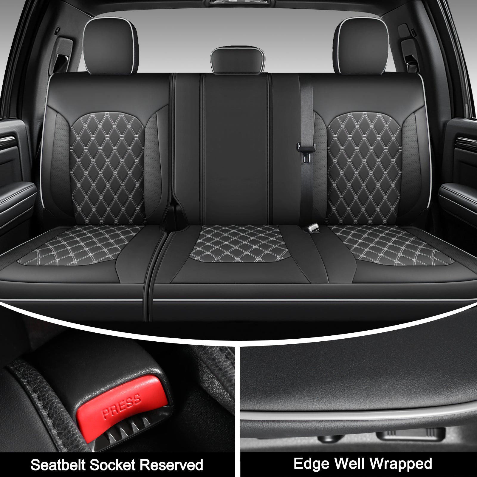 Umbrauto Truck Seat Cover Fit for Silverado and Sierra,Gray - Energize Trek