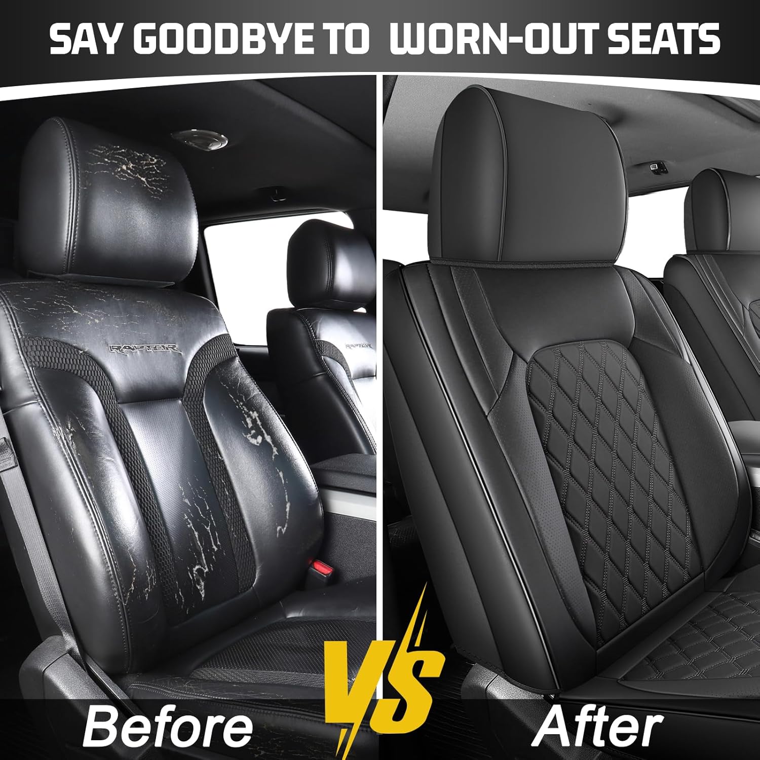 Umbrauto Truck Seat Covers for Silverado/Sierra,Black - Energize Trek