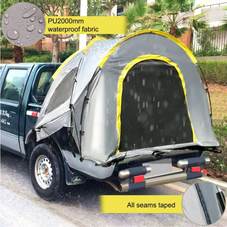 VEVOR Truck Tent 5-5.2' Truck Bed Tent, Full-Size Pickup Tent, Waterproof Truck Camper, 2 Mesh Windows, Easy To Setup Truck Tents For Camping, Hiking, Fishing, Grey Color - Energize Trek