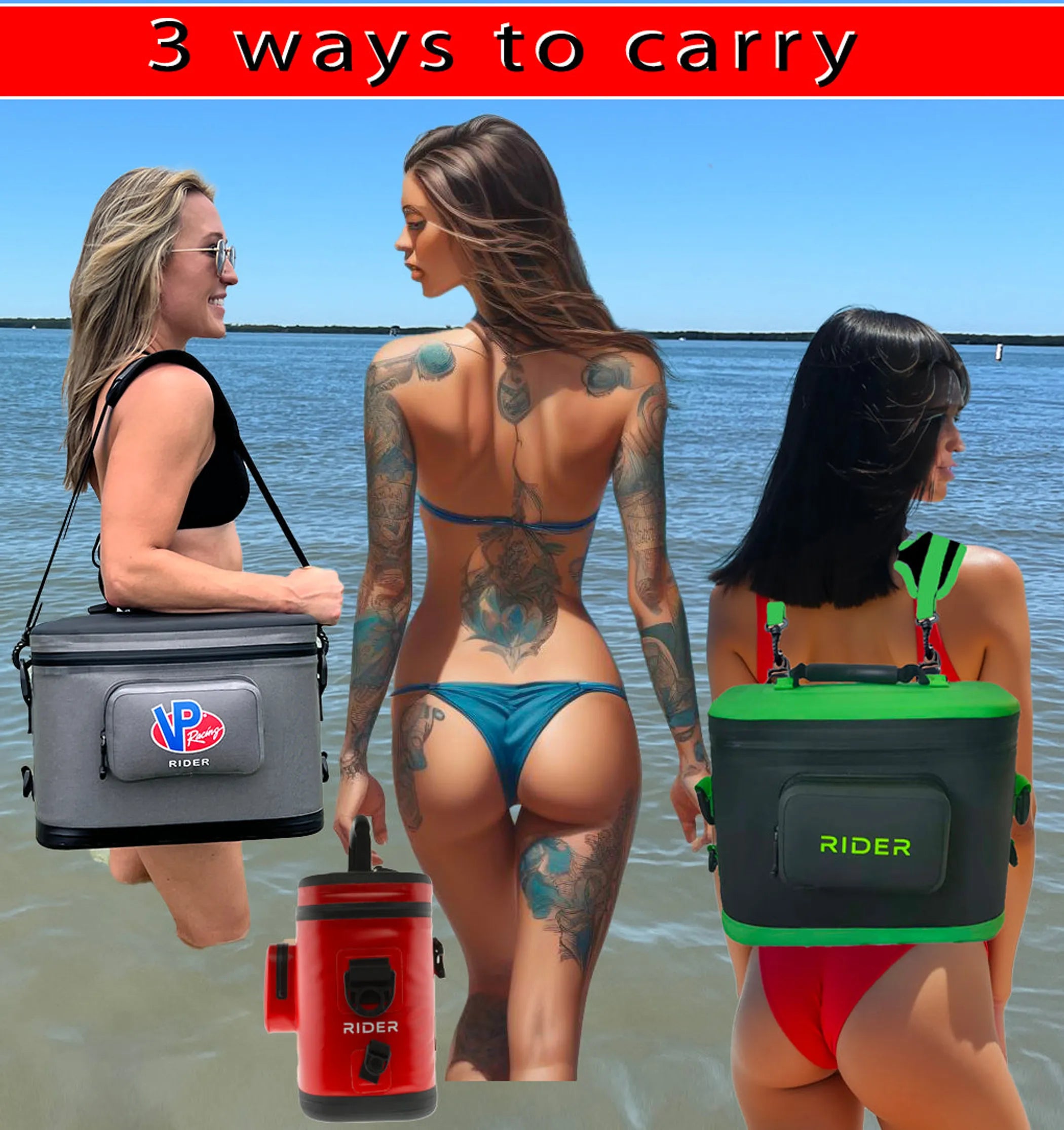 VP Racing Fuels Jet Ski Coolers by Rider Coolers - Set PWC Coolers, Officially Licensed - Energize Trek